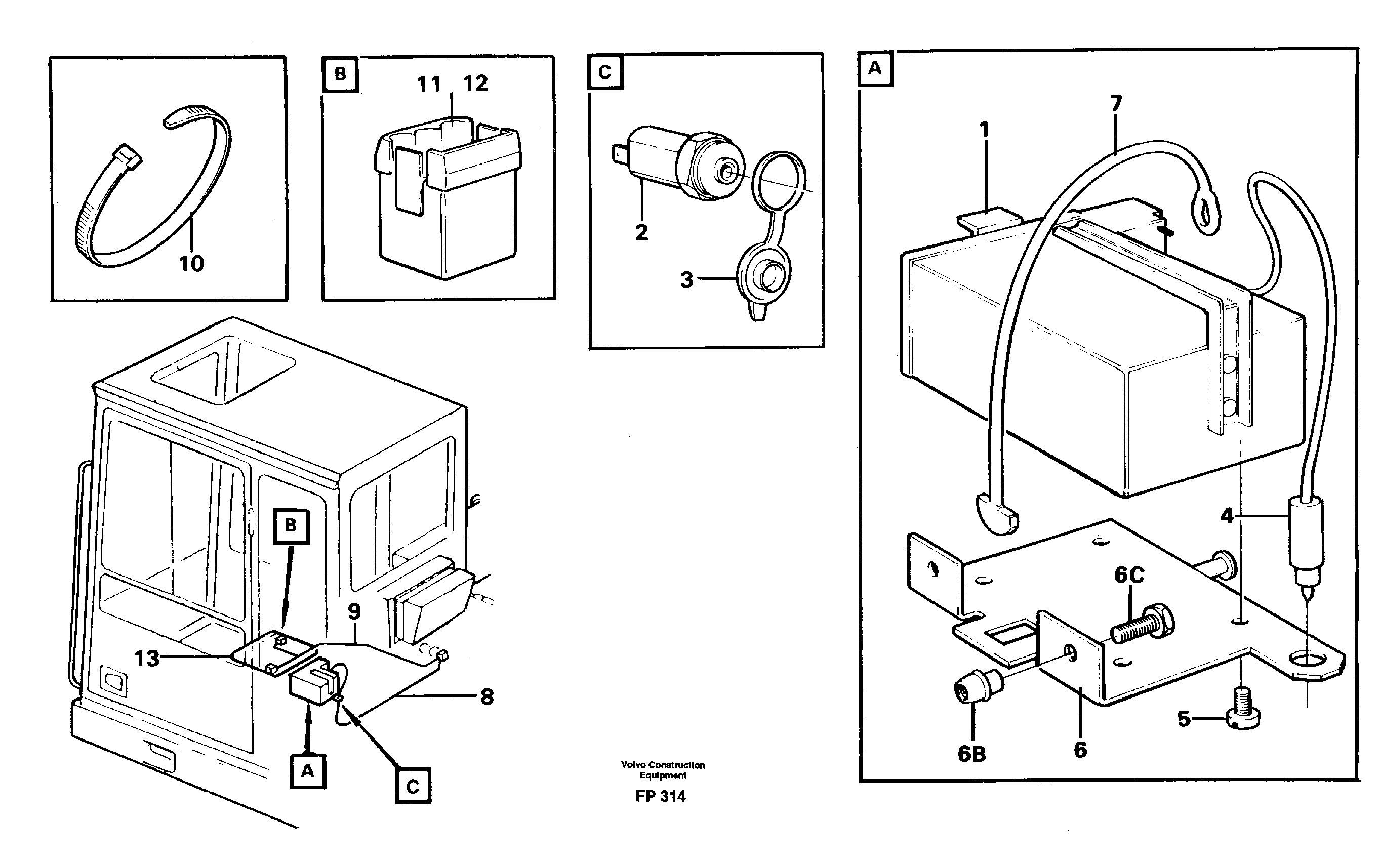 Схема запчастей Volvo EW150C - 104820 Lunch box heater EW150C ?KERMAN ?KERMAN EW150C SER NO - 688