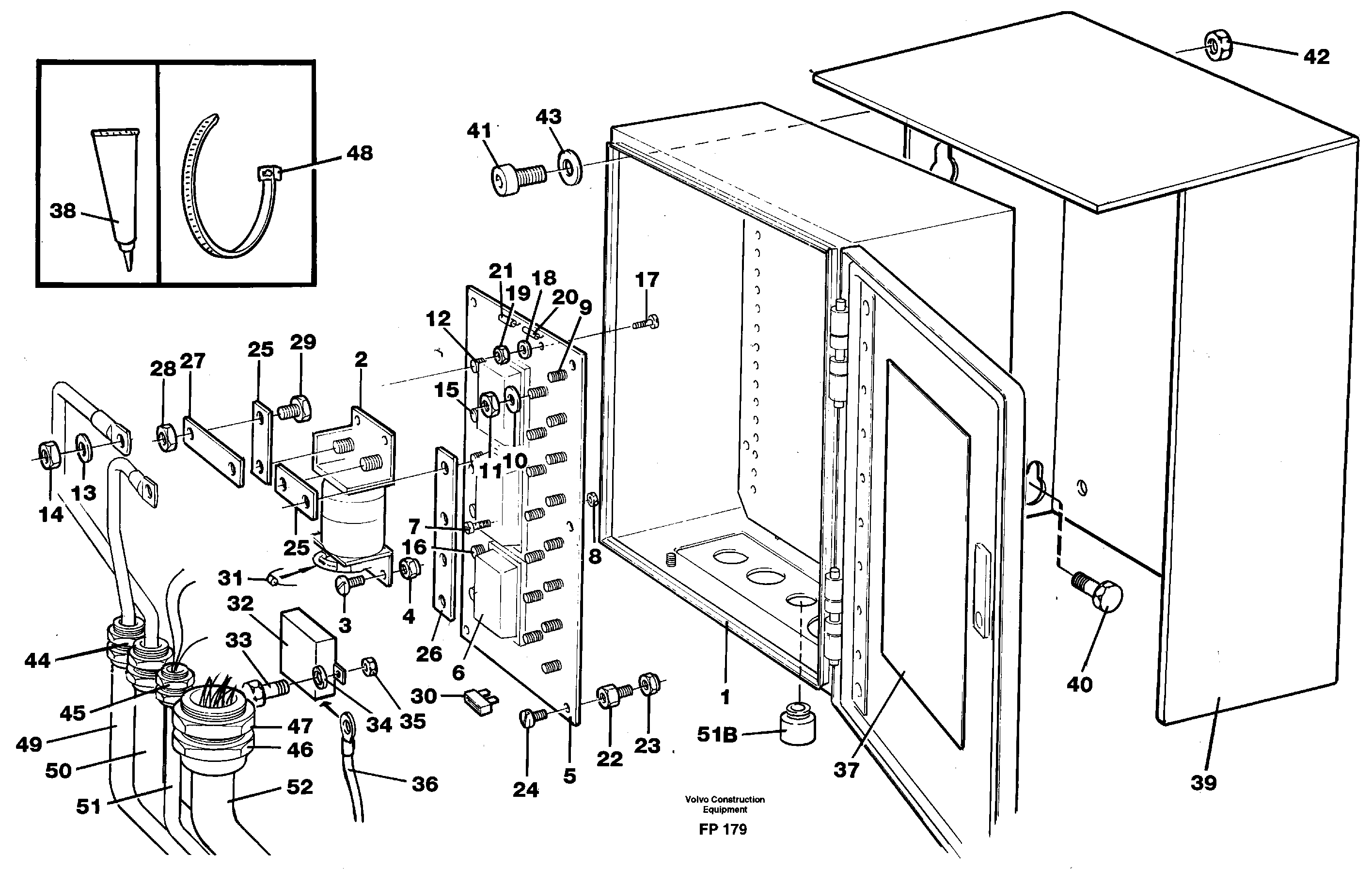 Схема запчастей Volvo EW150C - 58855 Main fuse box EW150C ?KERMAN ?KERMAN EW150C SER NO - 688