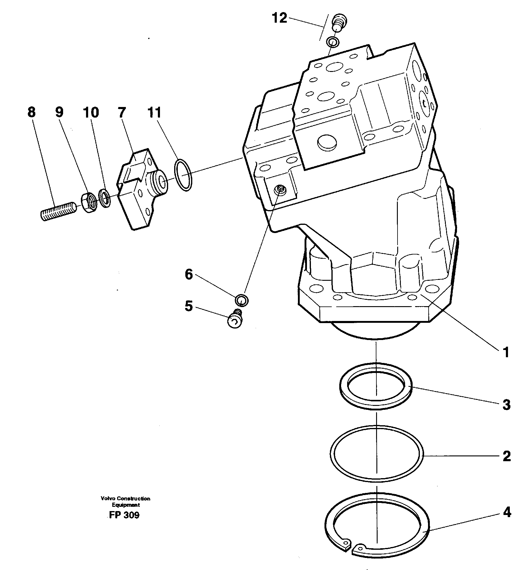 Схема запчастей Volvo EW150C - 30504 Hydraulic motor, travel EW150C ?KERMAN ?KERMAN EW150C SER NO - 688