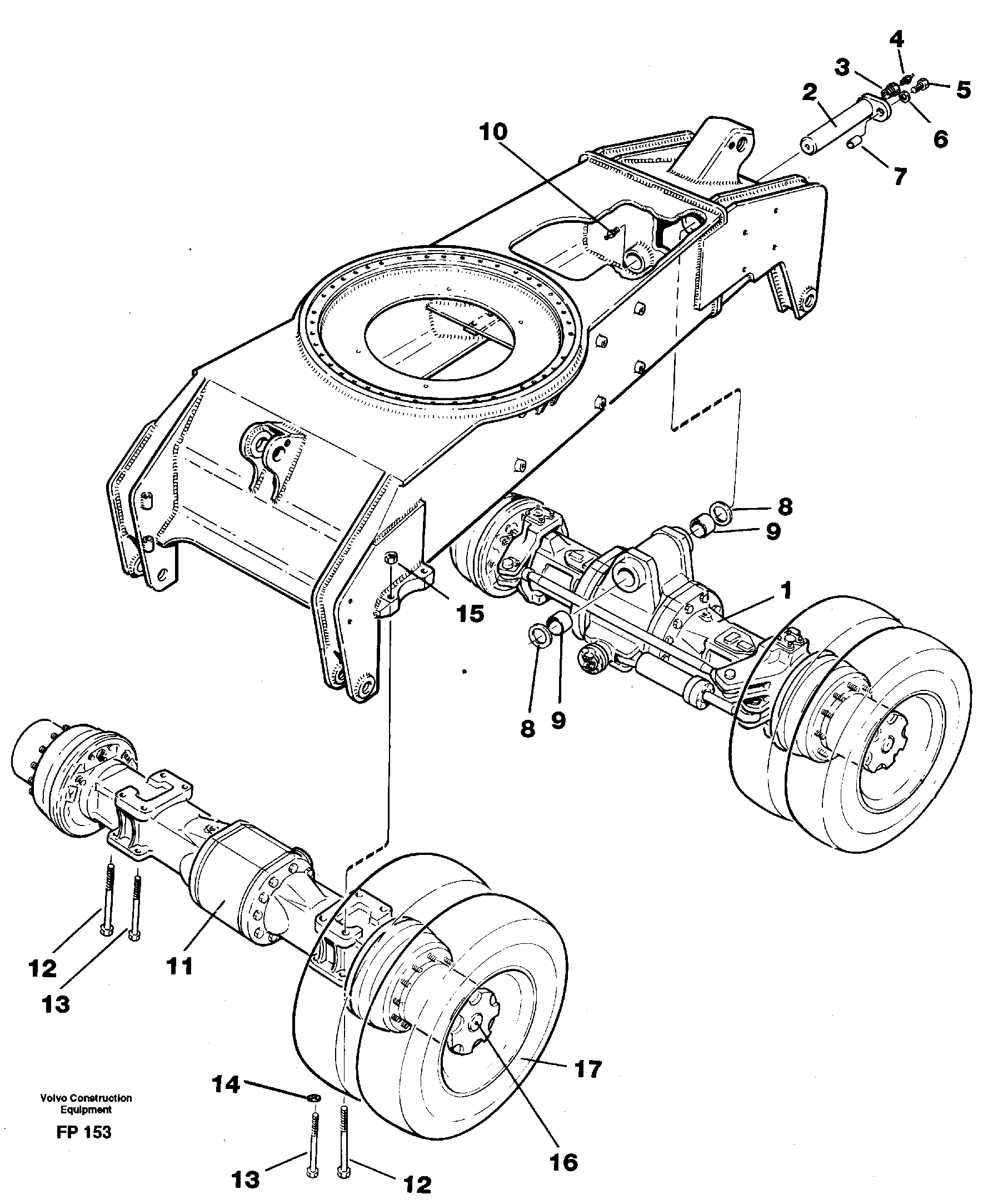 Схема запчастей Volvo EW150C - 14785 Driveshafts with assembly parts EW150C ?KERMAN ?KERMAN EW150C SER NO - 688