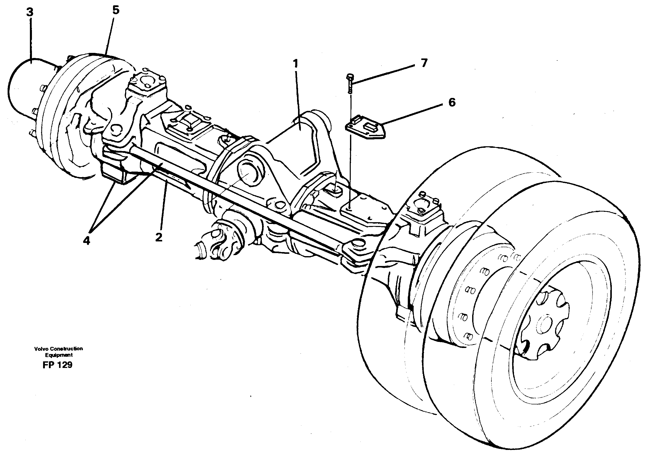 Схема запчастей Volvo EW150C - 26438 Мост передний EW150C ?KERMAN ?KERMAN EW150C SER NO - 688