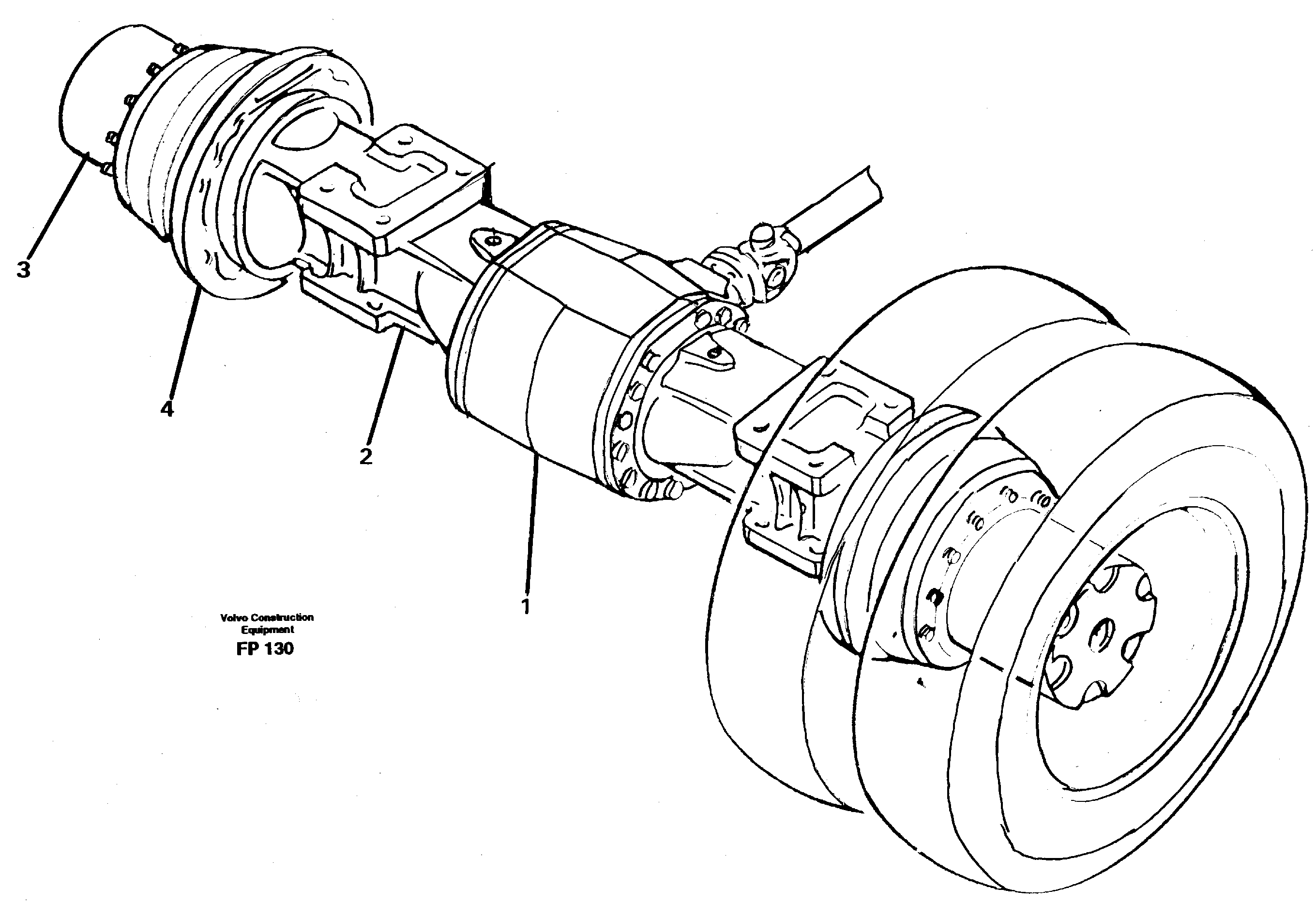 Схема запчастей Volvo EW150C - 26441 Мост задний (ось) EW150C ?KERMAN ?KERMAN EW150C SER NO - 688