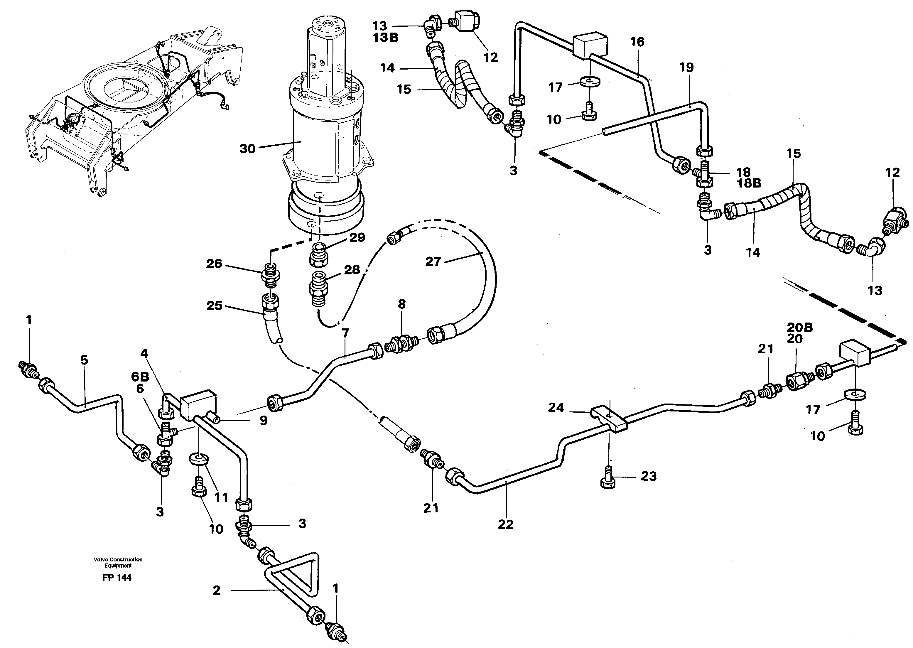 Схема запчастей Volvo EW150C - 11050 Brakesystem, undercarrige EW150C ?KERMAN ?KERMAN EW150C SER NO - 688