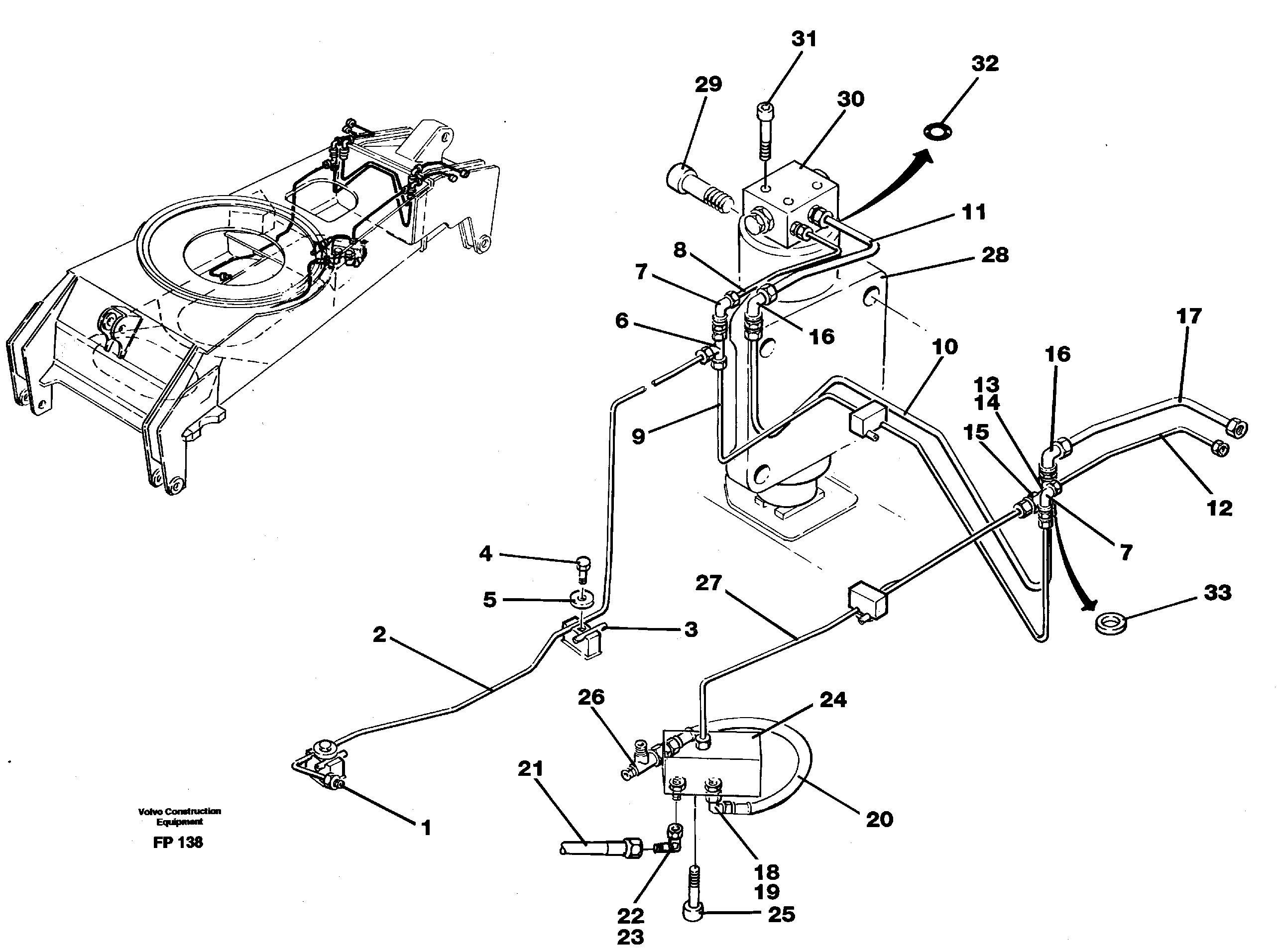 Схема запчастей Volvo EW150C - 11059 Oscillating system EW150C ?KERMAN ?KERMAN EW150C SER NO - 688