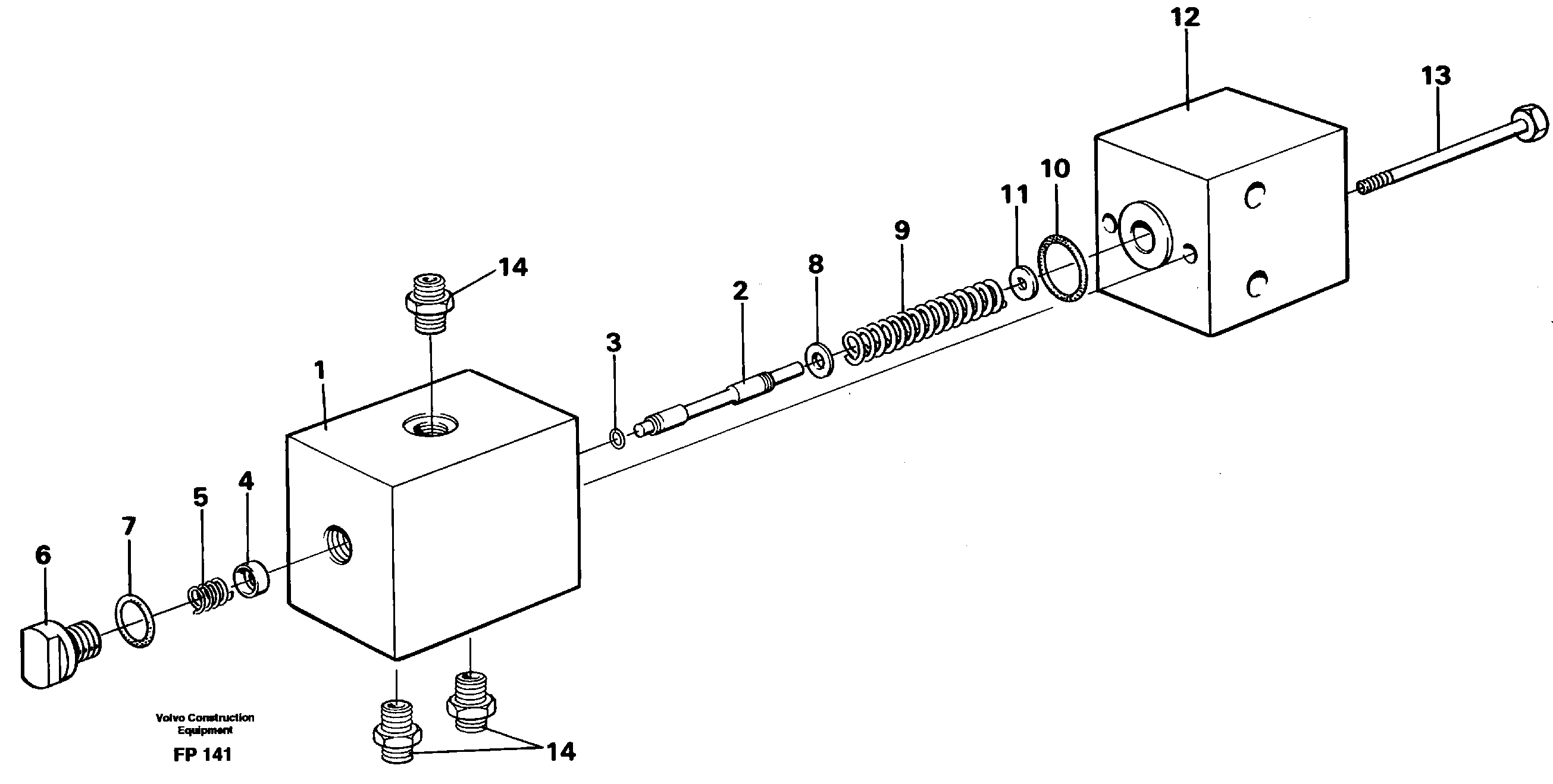 Схема запчастей Volvo EW150C - 11060 Pressure reducing valve, oscillating system EW150C ?KERMAN ?KERMAN EW150C SER NO - 688
