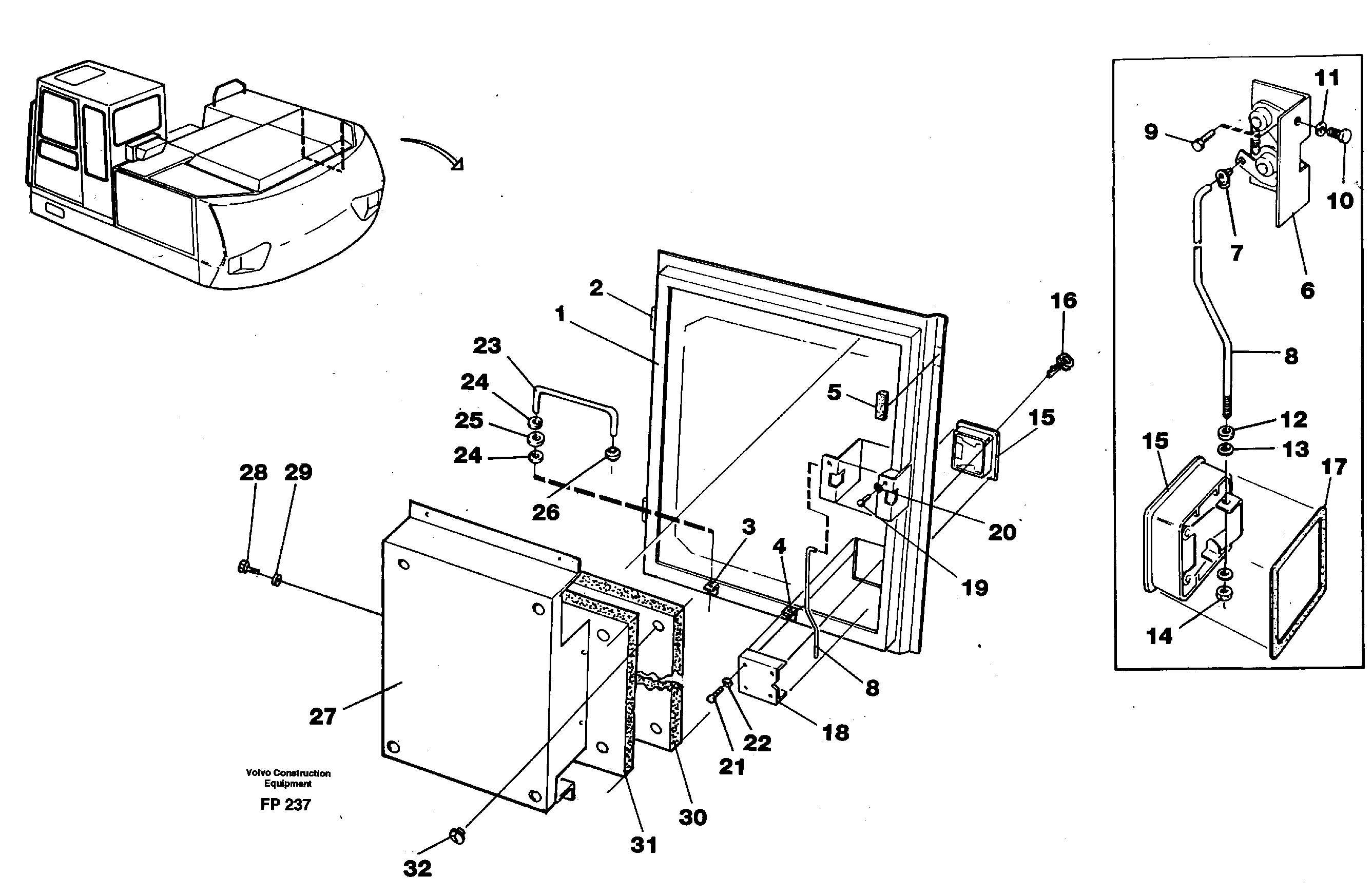 Схема запчастей Volvo EW150C - 11081 Door,tankpumps EW150C ?KERMAN ?KERMAN EW150C SER NO - 688
