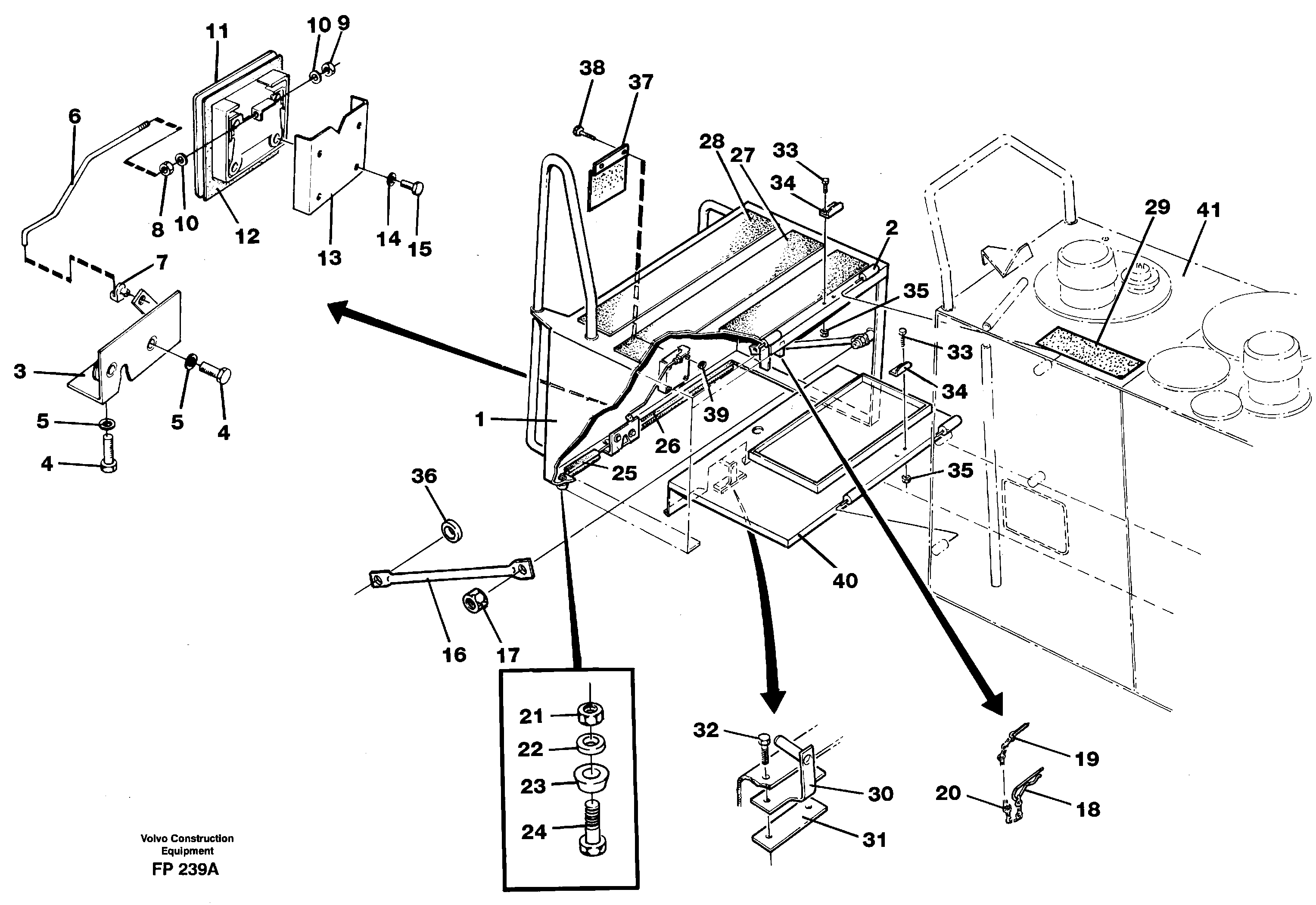 Схема запчастей Volvo EW150C - 11082 Casing over battery EW150C ?KERMAN ?KERMAN EW150C SER NO - 688