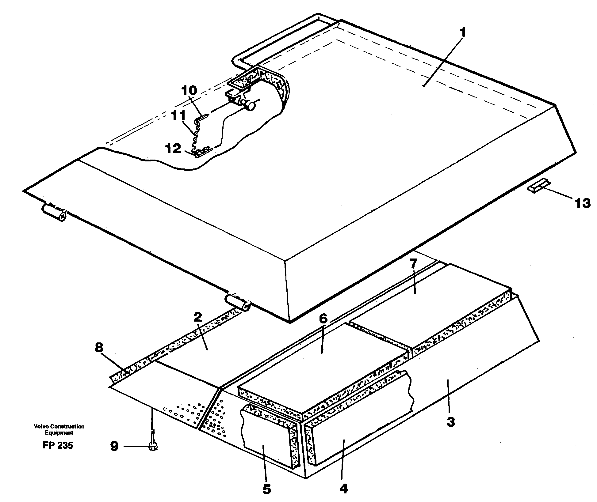 Схема запчастей Volvo EW150C - 28630 Hatch, engine EW150C ?KERMAN ?KERMAN EW150C SER NO - 688