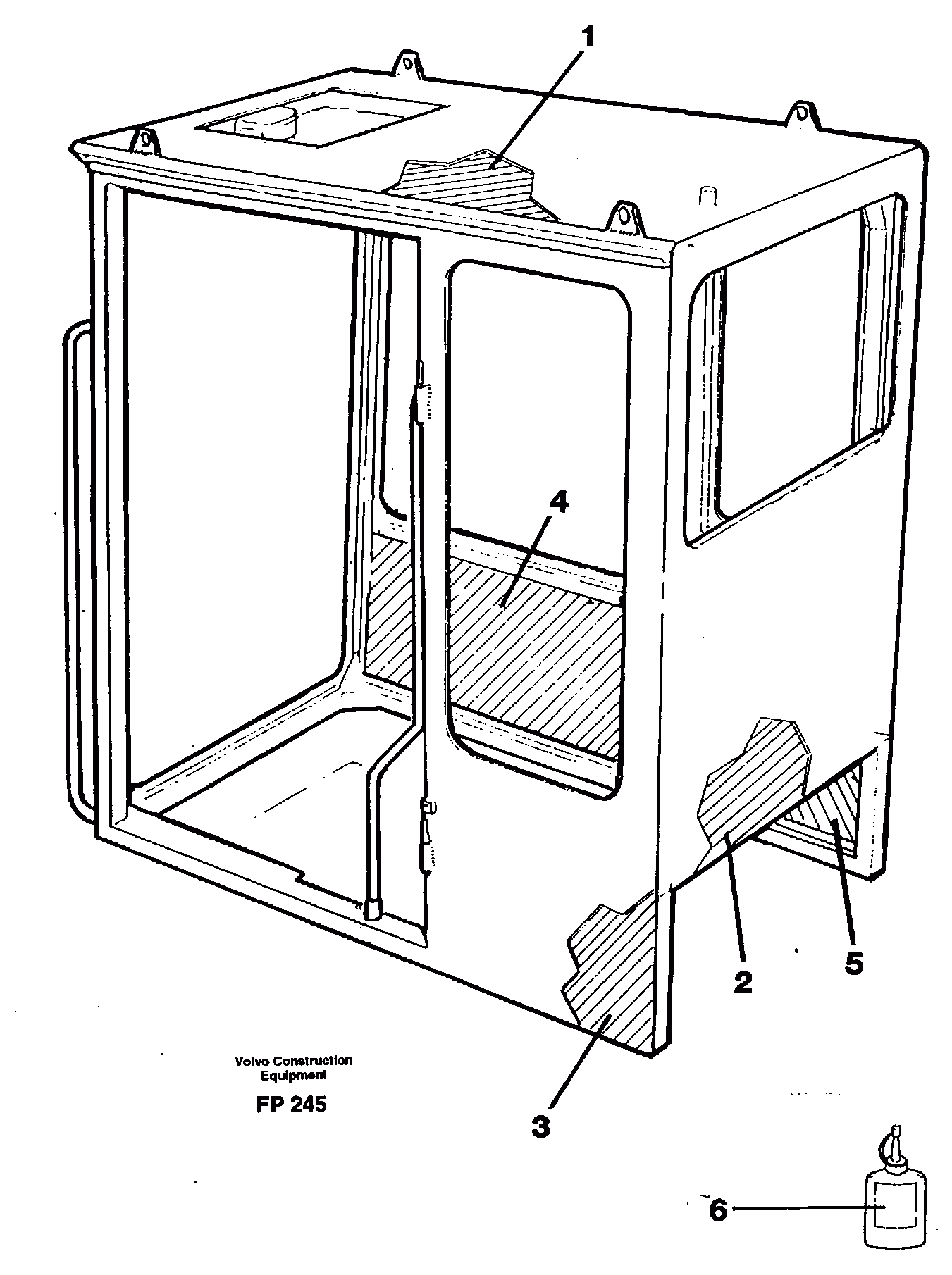 Схема запчастей Volvo EW150C - 61791 Cabin coating EW150C ?KERMAN ?KERMAN EW150C SER NO - 688