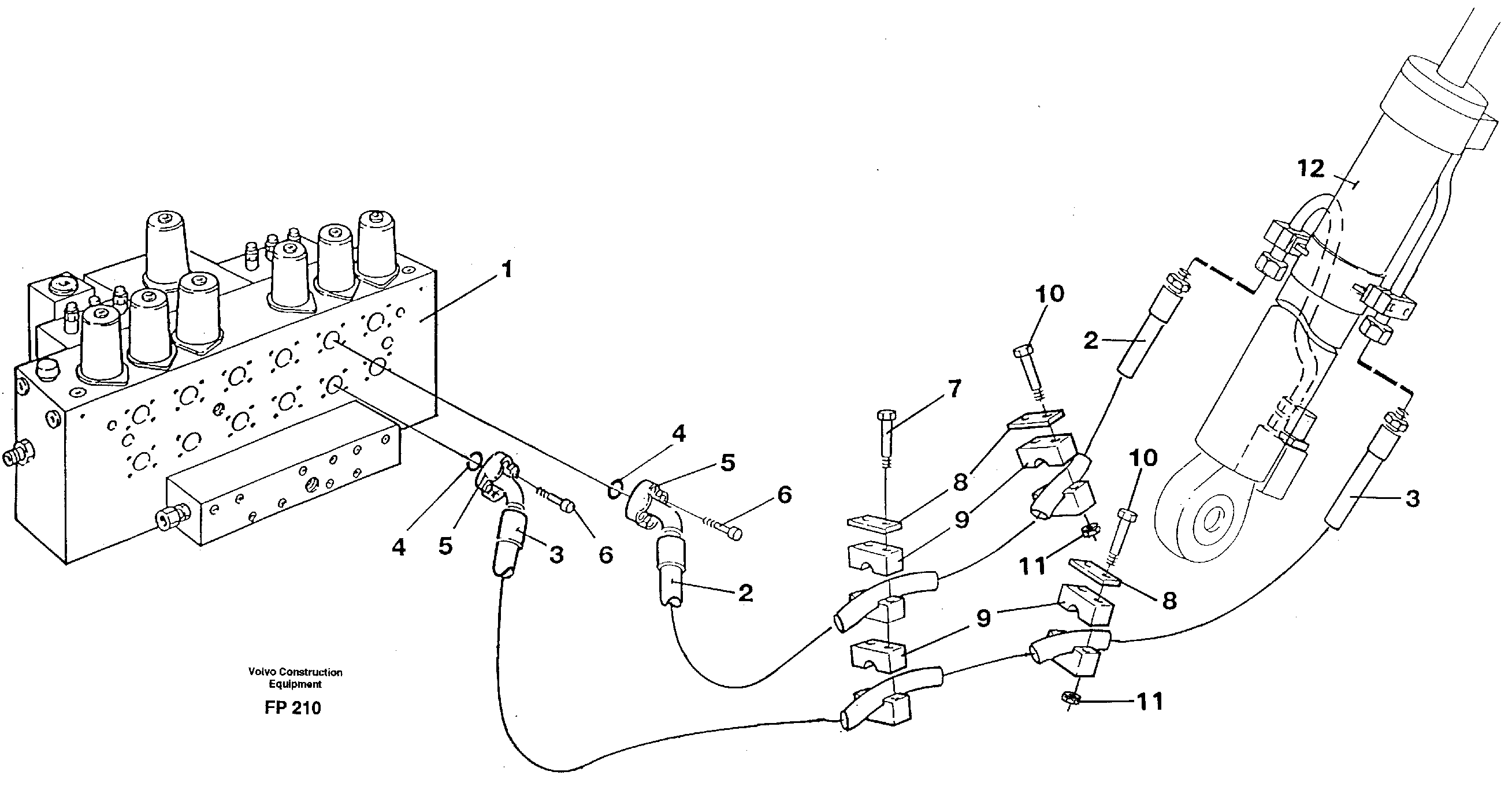 Схема запчастей Volvo EW150C - 85353 Hydraulic system, boom EW150C ?KERMAN ?KERMAN EW150C SER NO - 688