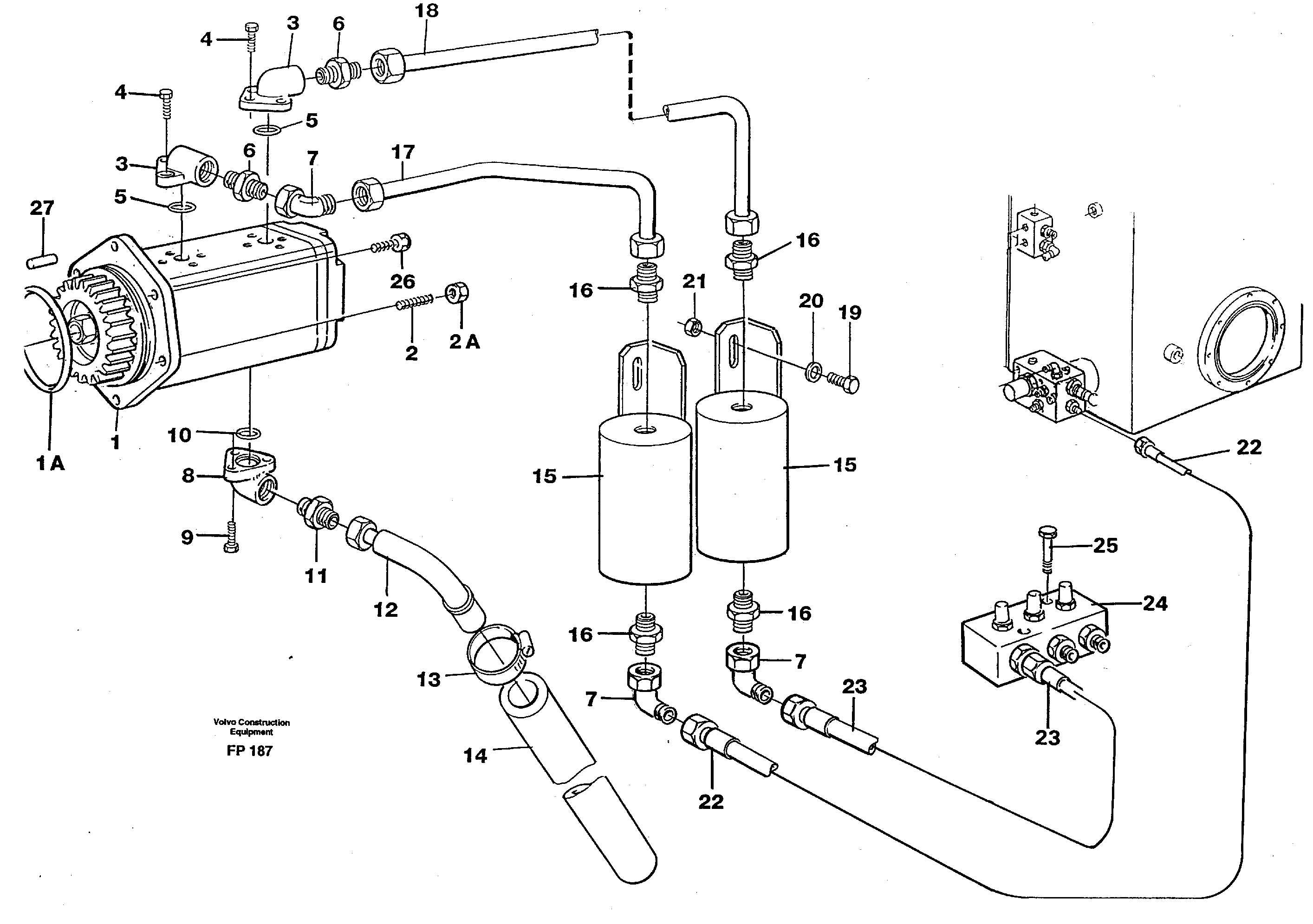 Схема запчастей Volvo EW150C - 83098 Servo pump EW150C ?KERMAN ?KERMAN EW150C SER NO - 688