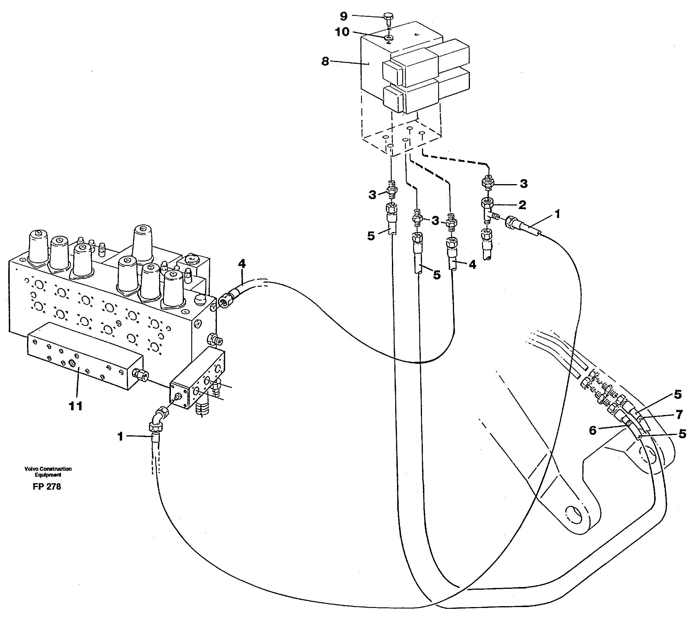 Схема запчастей Volvo EW150C - 10475 Hydr. quick fit equipm. on super structure EW150C ?KERMAN ?KERMAN EW150C SER NO - 688