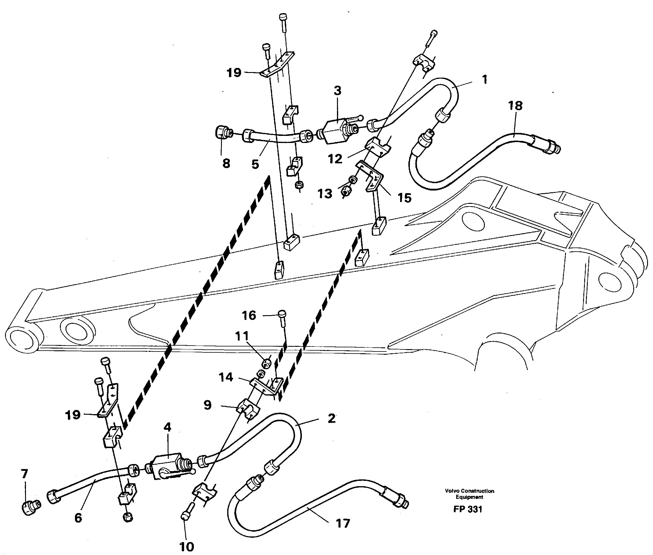 Схема запчастей Volvo EW150C - 31445 Hammer equipment with shut-off cocks on dipperarm 2.0 m/2.4 m EW150C ?KERMAN ?KERMAN EW150C SER NO - 688