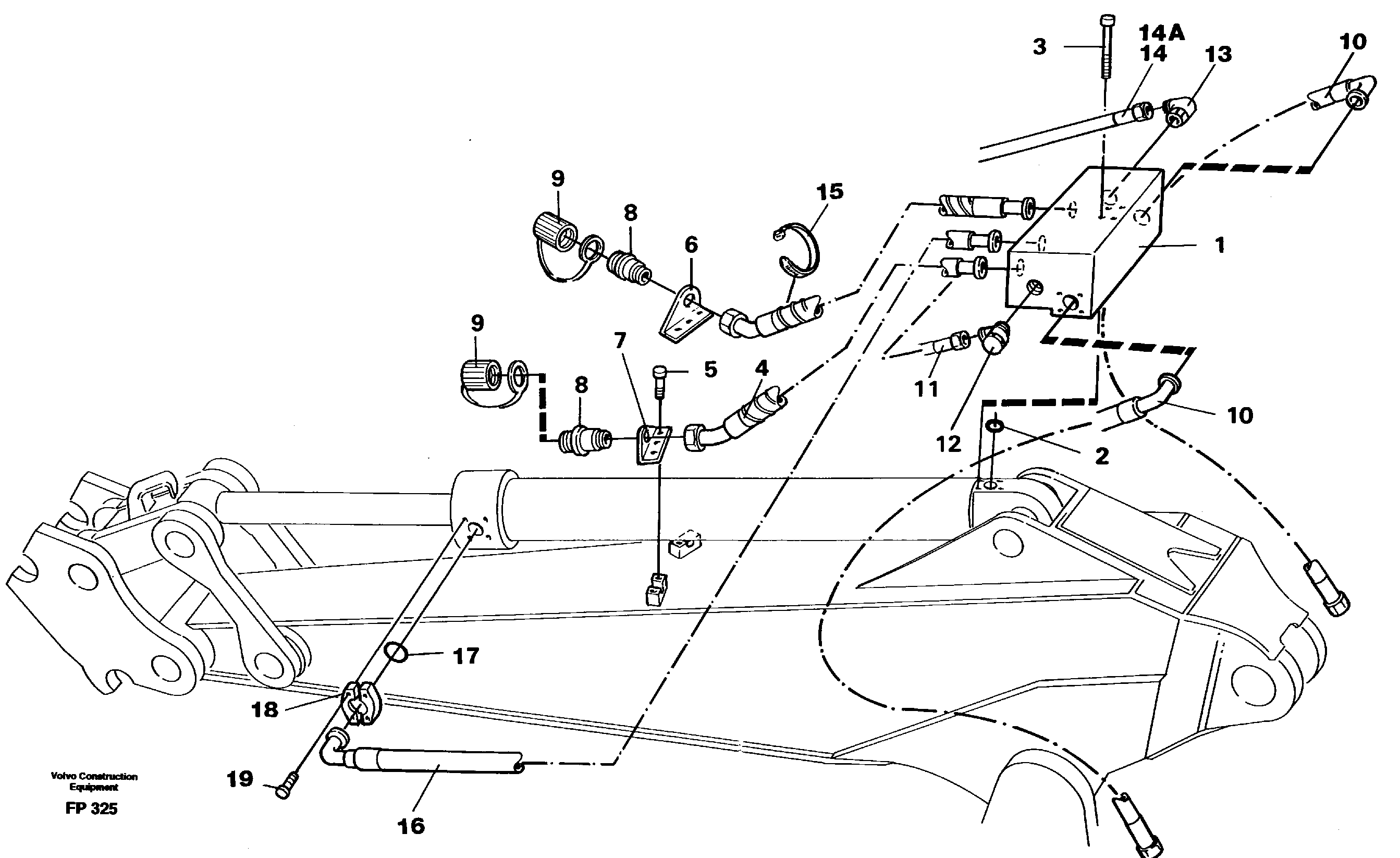 Схема запчастей Volvo EW150C - 89517 Grab equipment, dipper arm 2.0 m /2.4 m EW150C ?KERMAN ?KERMAN EW150C SER NO - 688