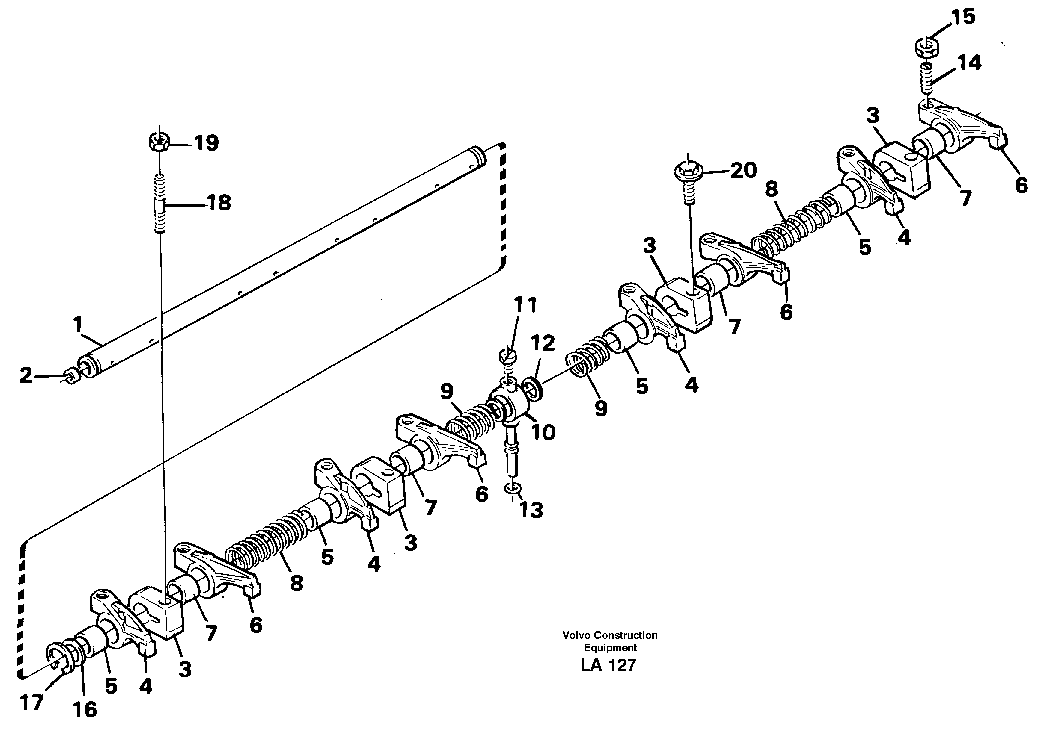 Схема запчастей Volvo EW150C - 15518 Valve mechanism EW150C SER NO 689-