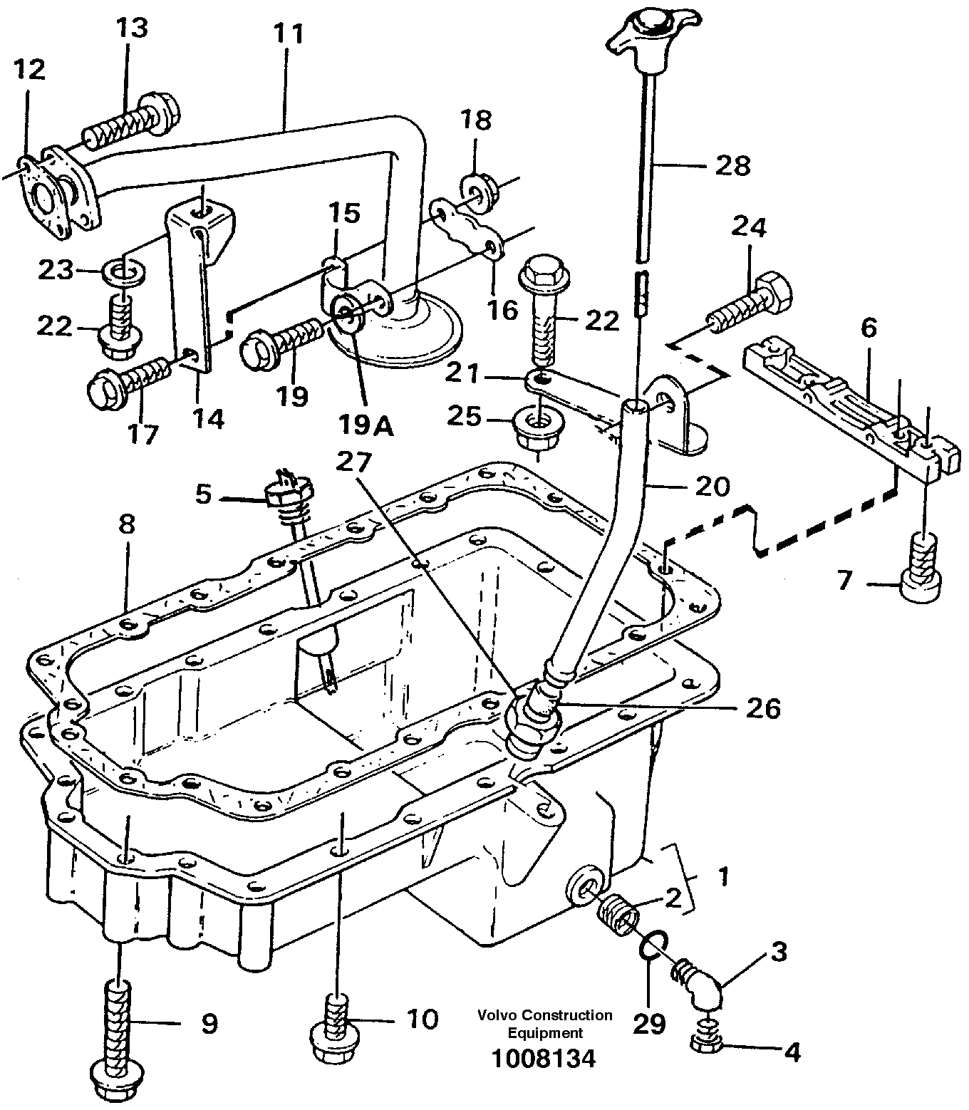 Схема запчастей Volvo EW150C - 90997 Oil sump EW150C SER NO 689-