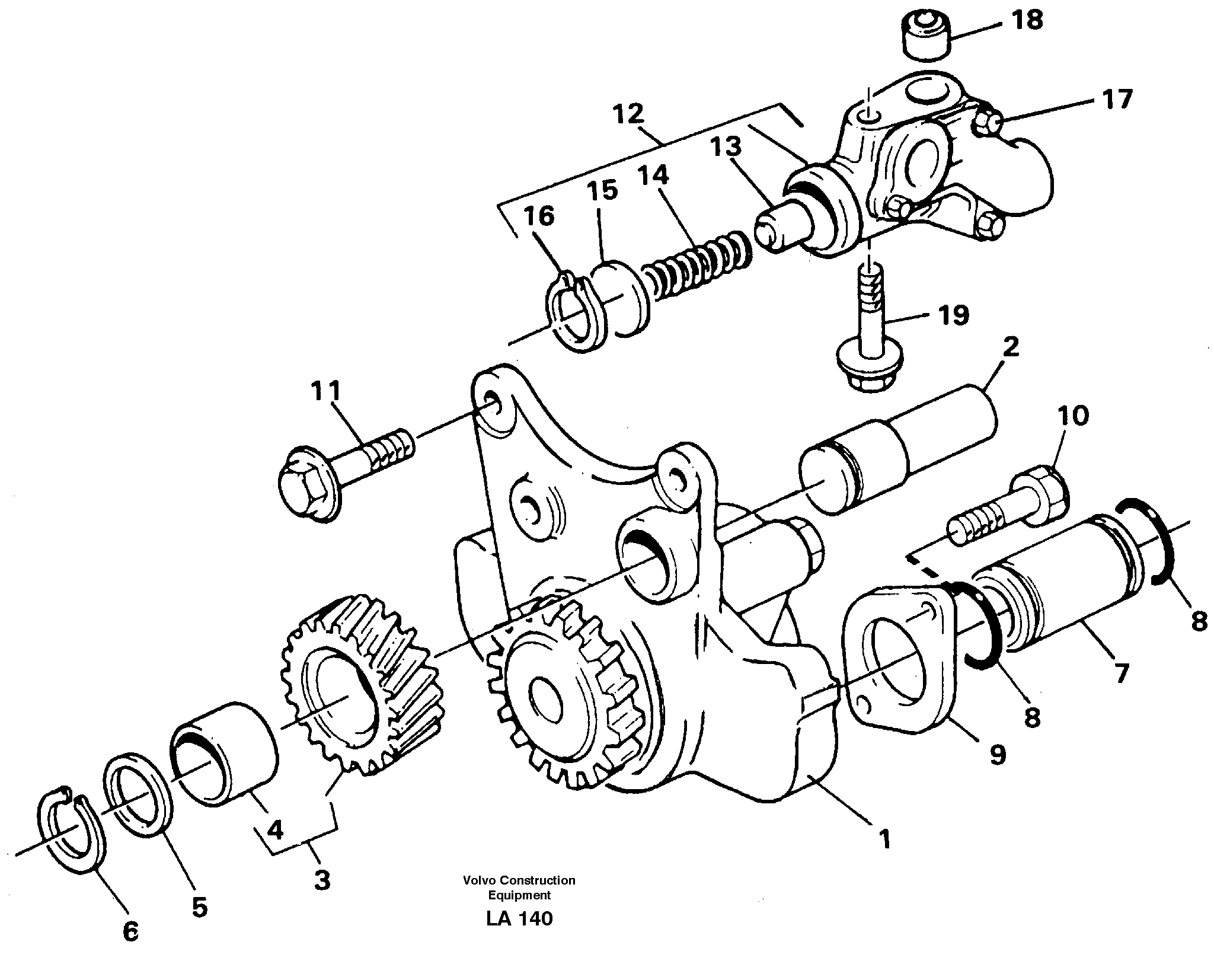 Схема запчастей Volvo EW150C - 27348 Насос масляный EW150C SER NO 689-