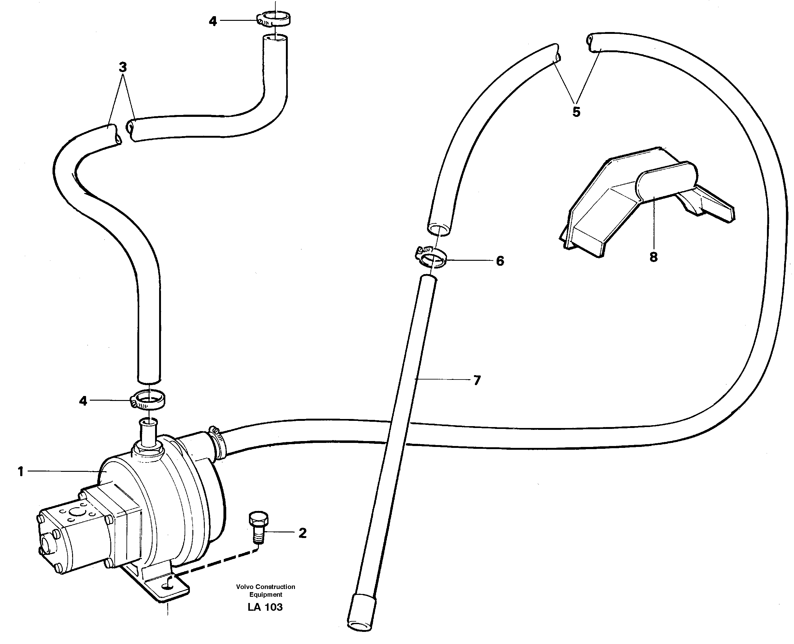 Схема запчастей Volvo EW150C - 67468 Fuelfilling pump with hoses EW150C SER NO 689-