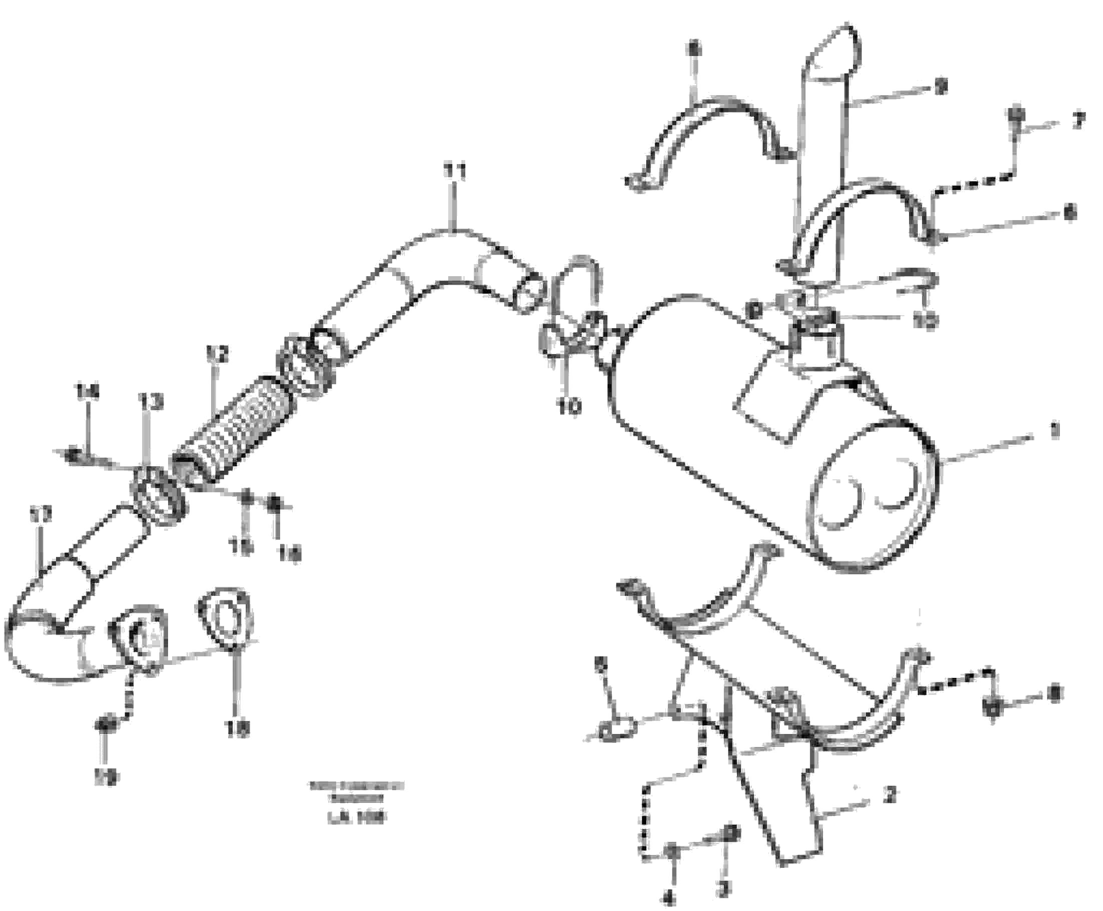 Схема запчастей Volvo EW150C - 43858 Выхлопная система EW150C SER NO 689-