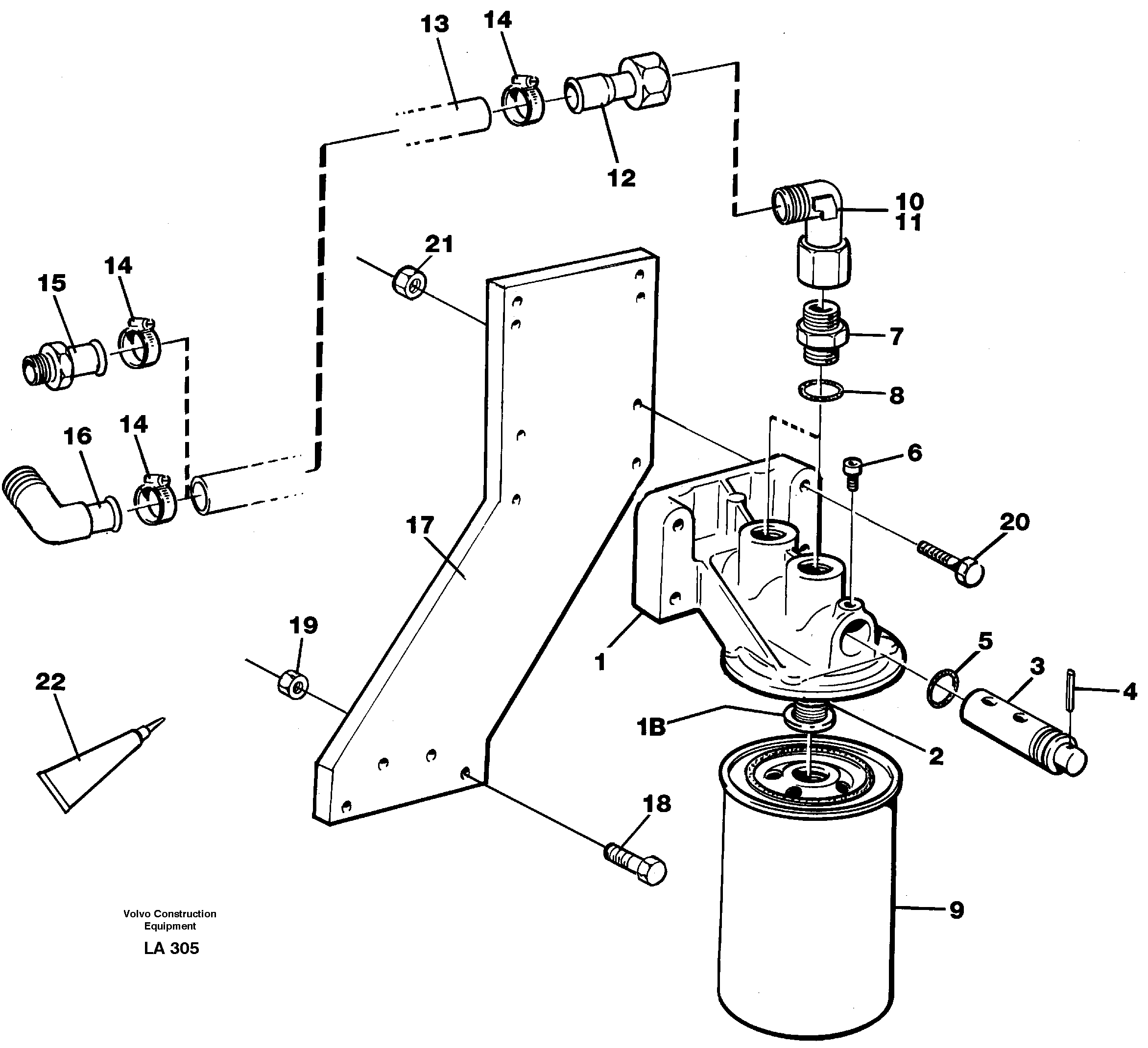 Схема запчастей Volvo EW150C - 82975 Coolant filter EW150C SER NO 689-