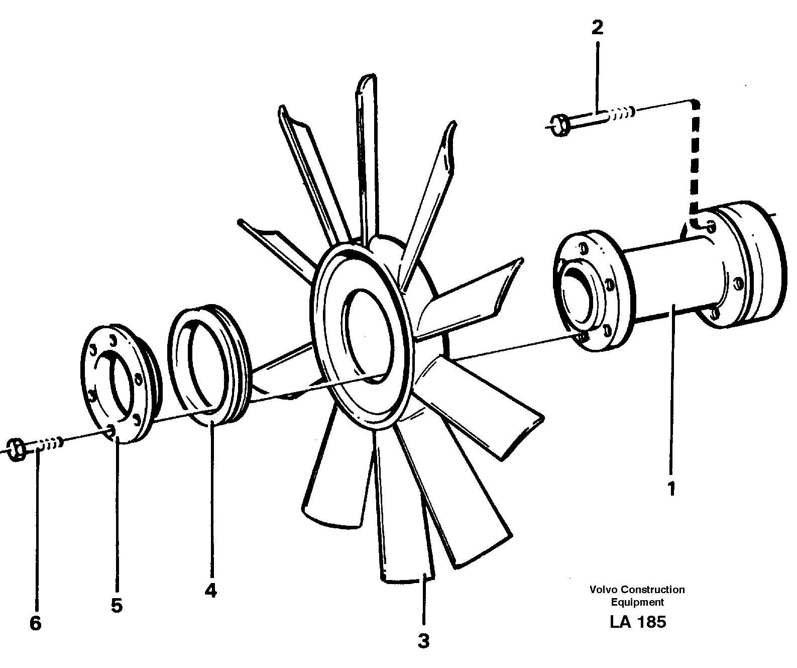 Схема запчастей Volvo EW150C - 18866 Fan EW150C SER NO 689-