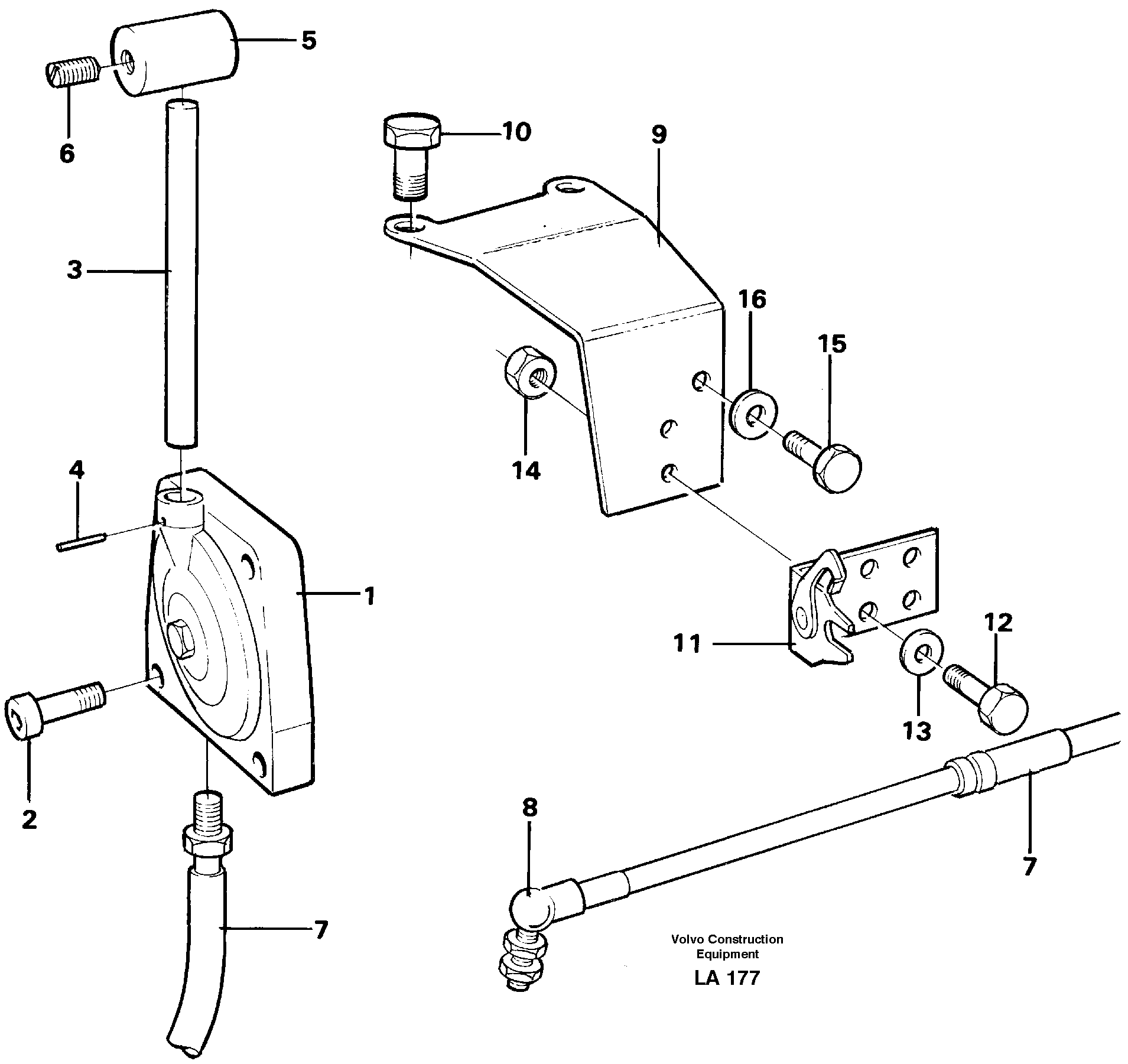 Схема запчастей Volvo EW150C - 44534 Throttle control EW150C SER NO 689-