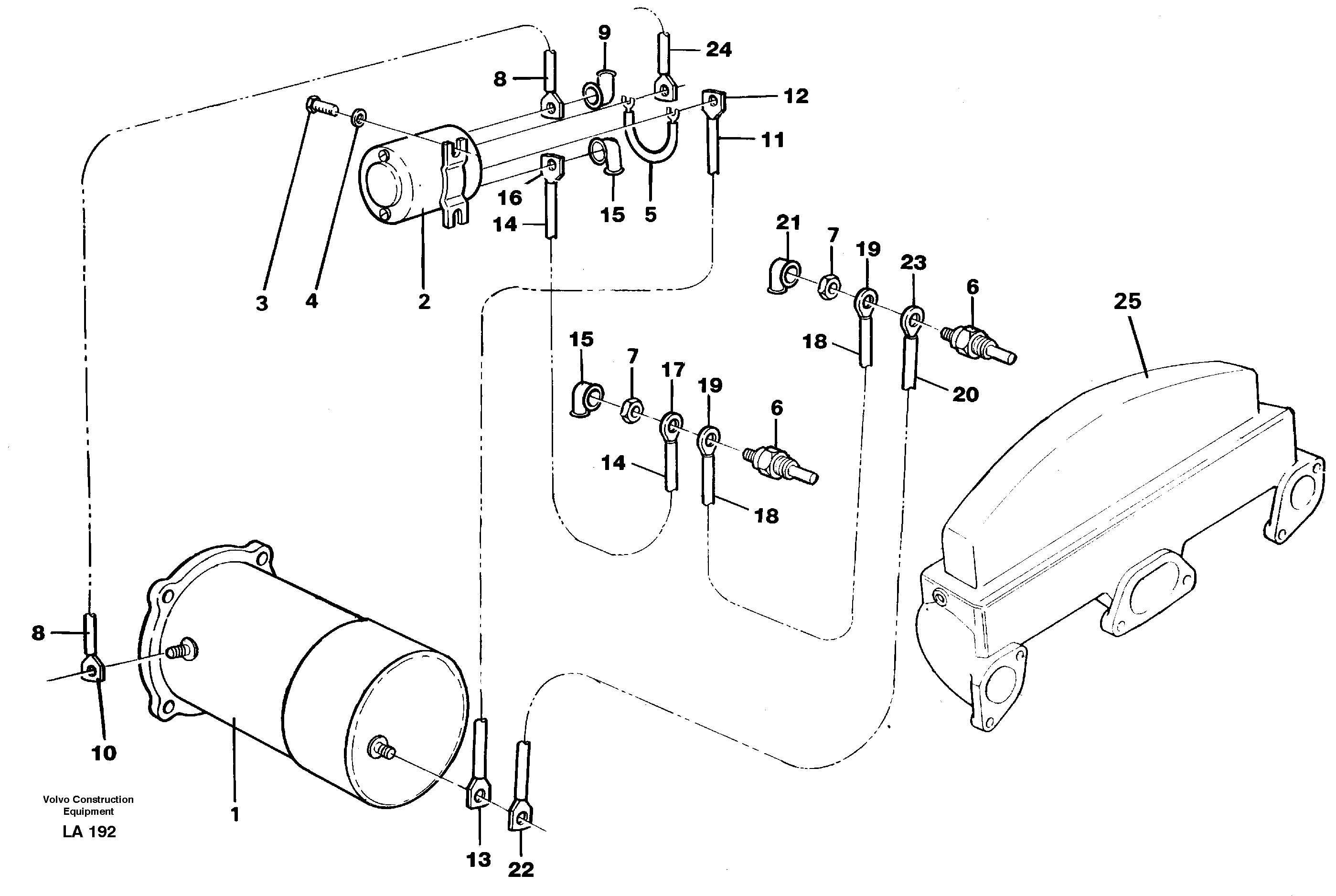 Схема запчастей Volvo EW150C - 34675 Starter element, assembly EW150C SER NO 689-