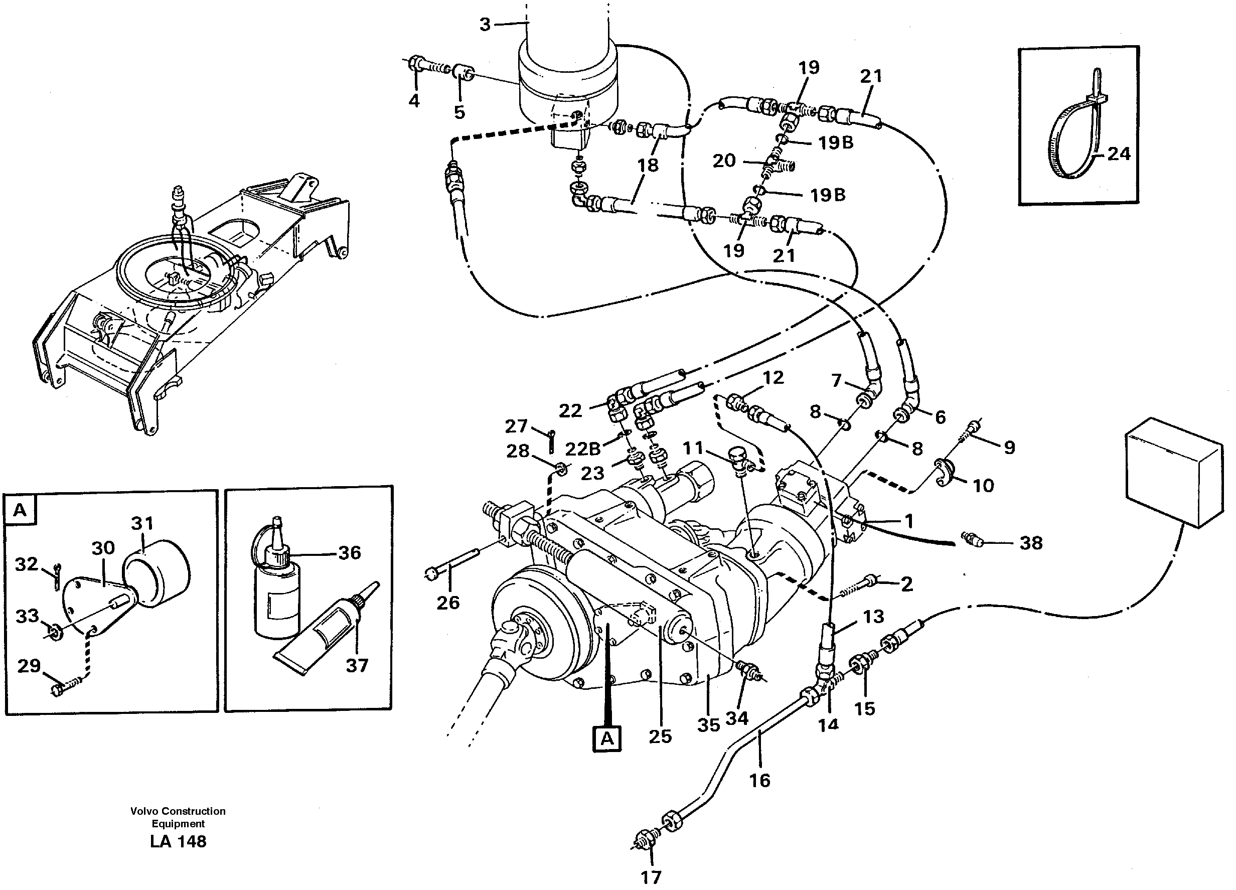 Схема запчастей Volvo EW150C - 66723 Hydraulic system, transport in undercarrige EW150C SER NO 689-