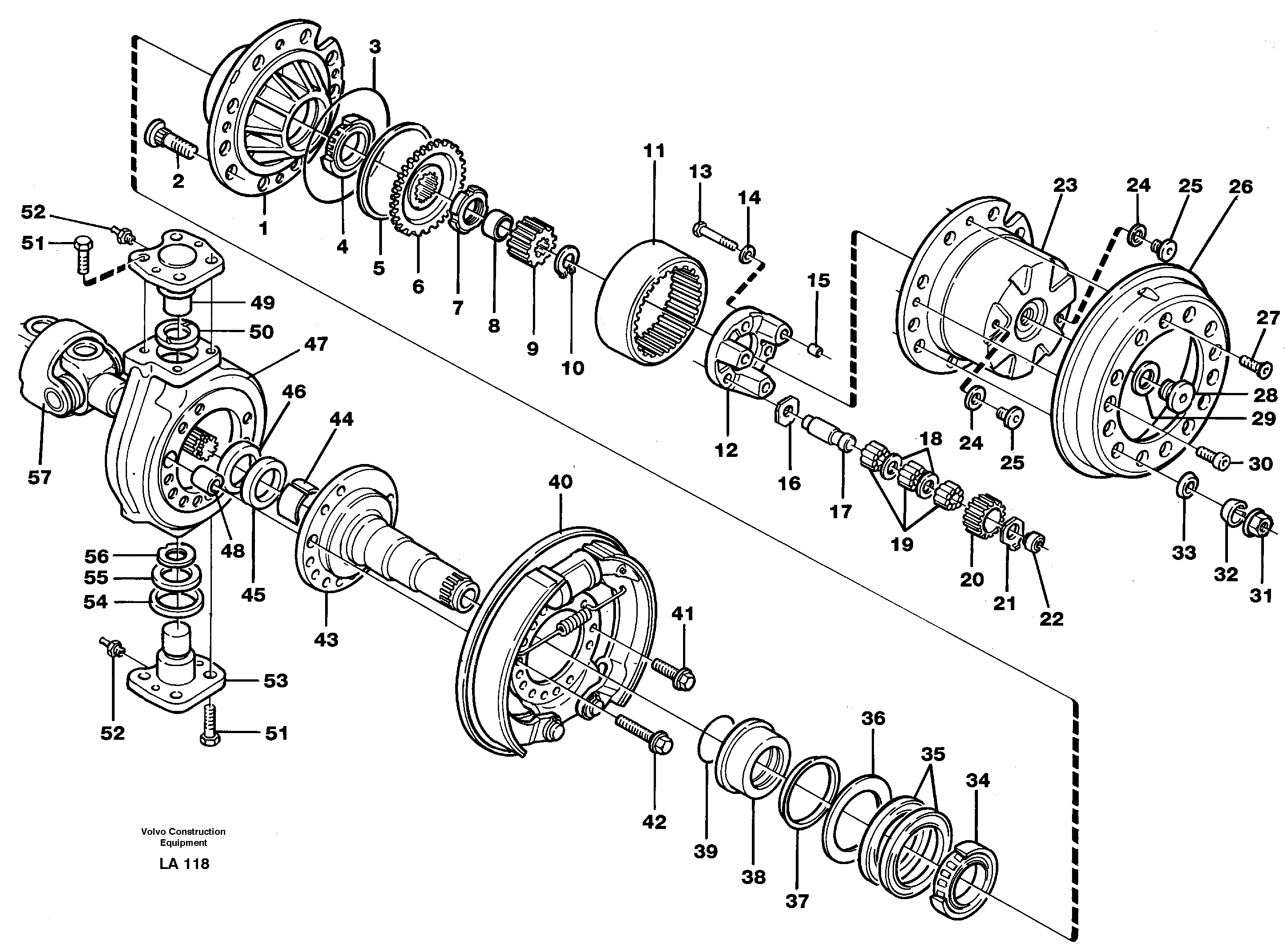 Схема запчастей Volvo EW150C - 13253 Ступица колеса переднего EW150C SER NO 689-