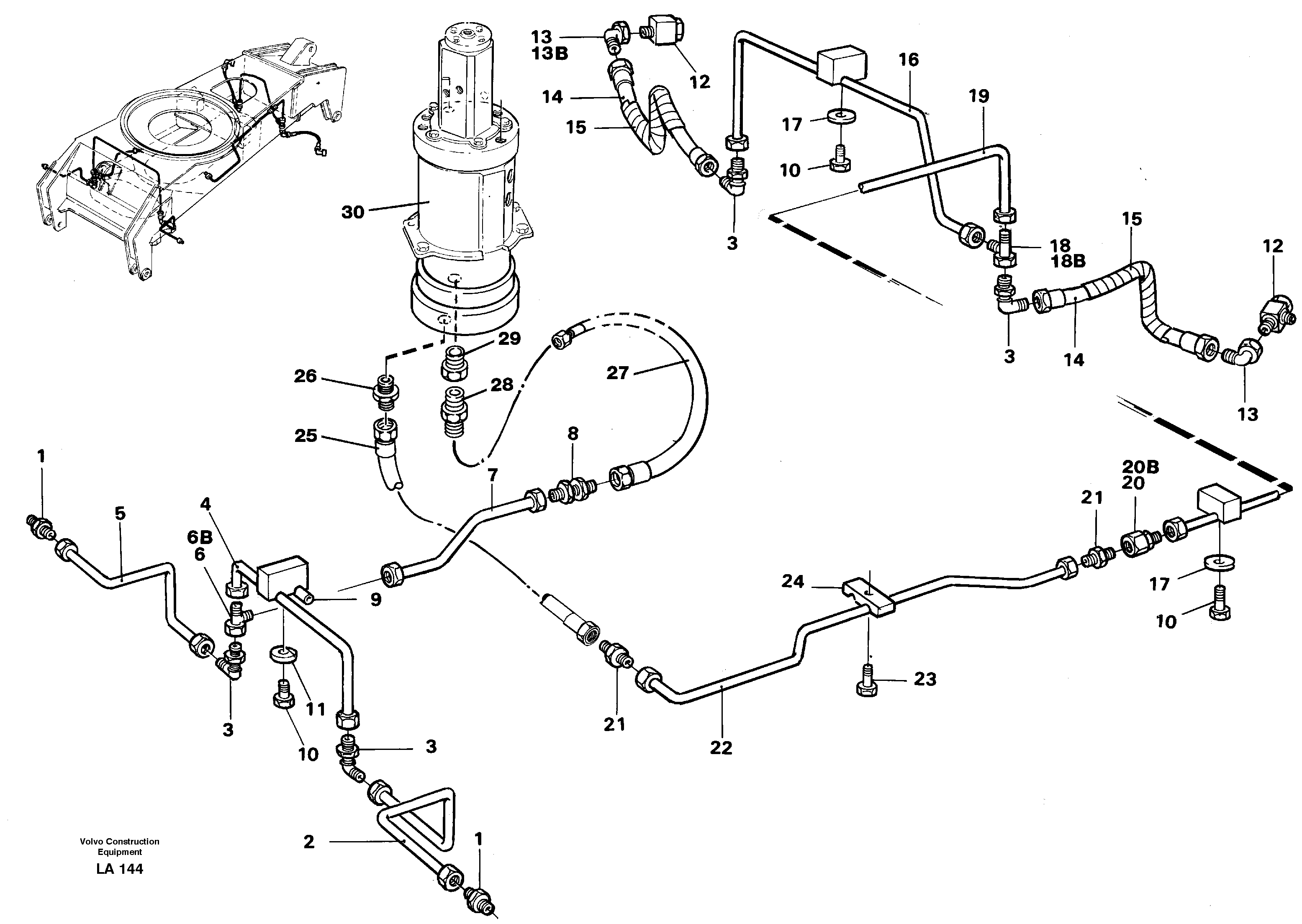 Схема запчастей Volvo EW150C - 41920 Brakesystem, undercarrige EW150C SER NO 689-