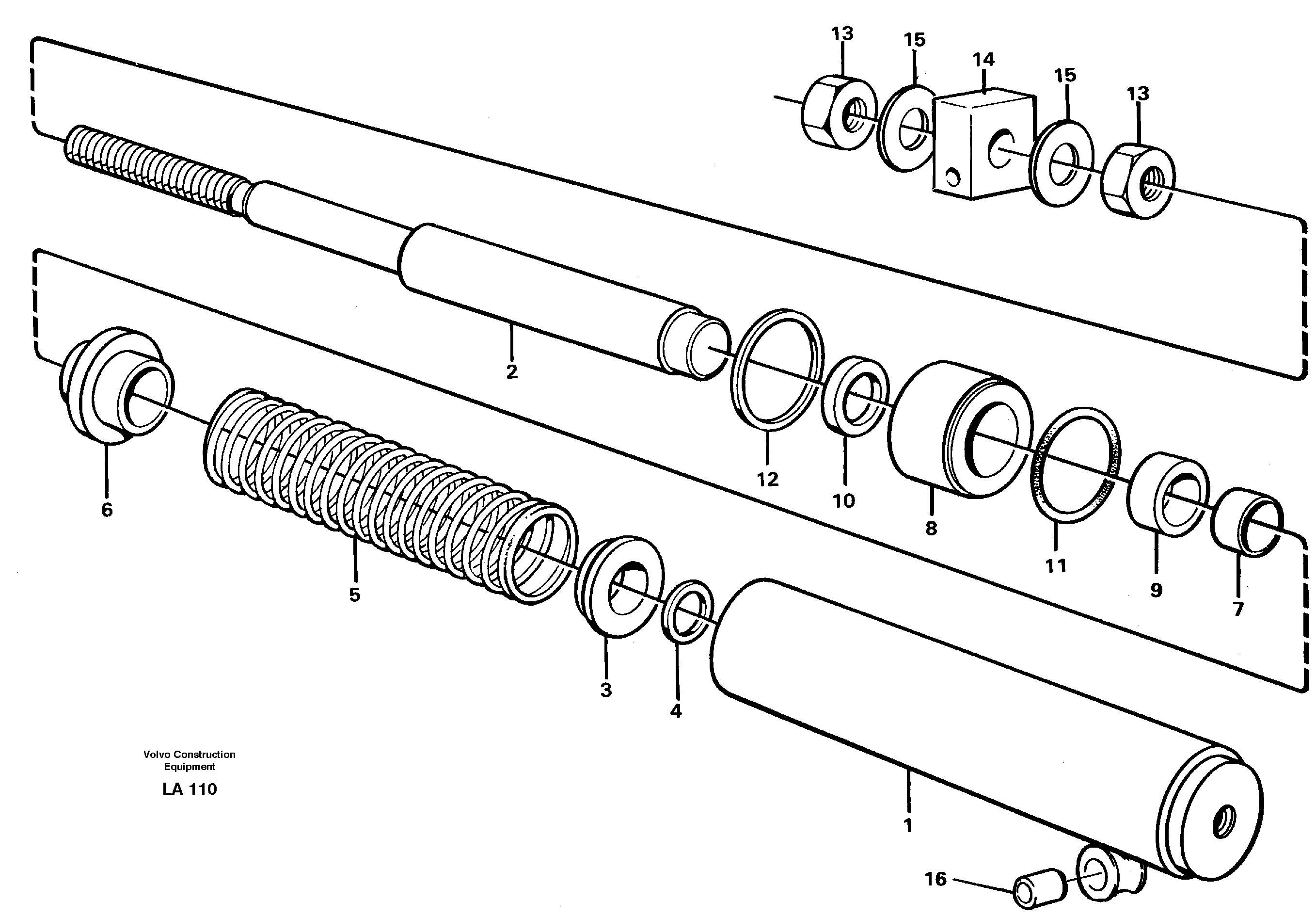 Схема запчастей Volvo EW150C - 44942 Spring cylinder EW150C SER NO 689-