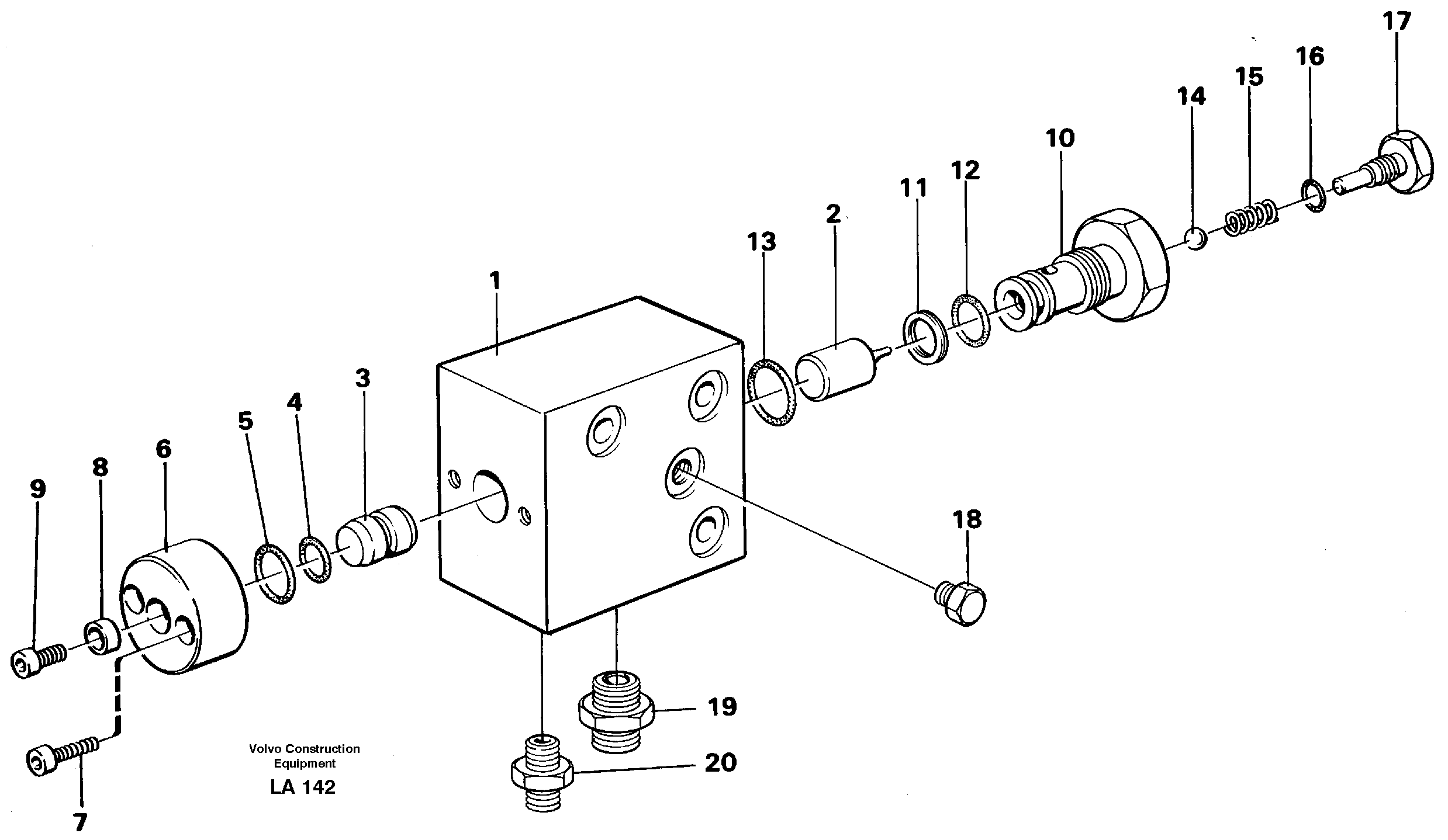 Схема запчастей Volvo EW150C - 44969 Axle locking system EW150C SER NO 689-