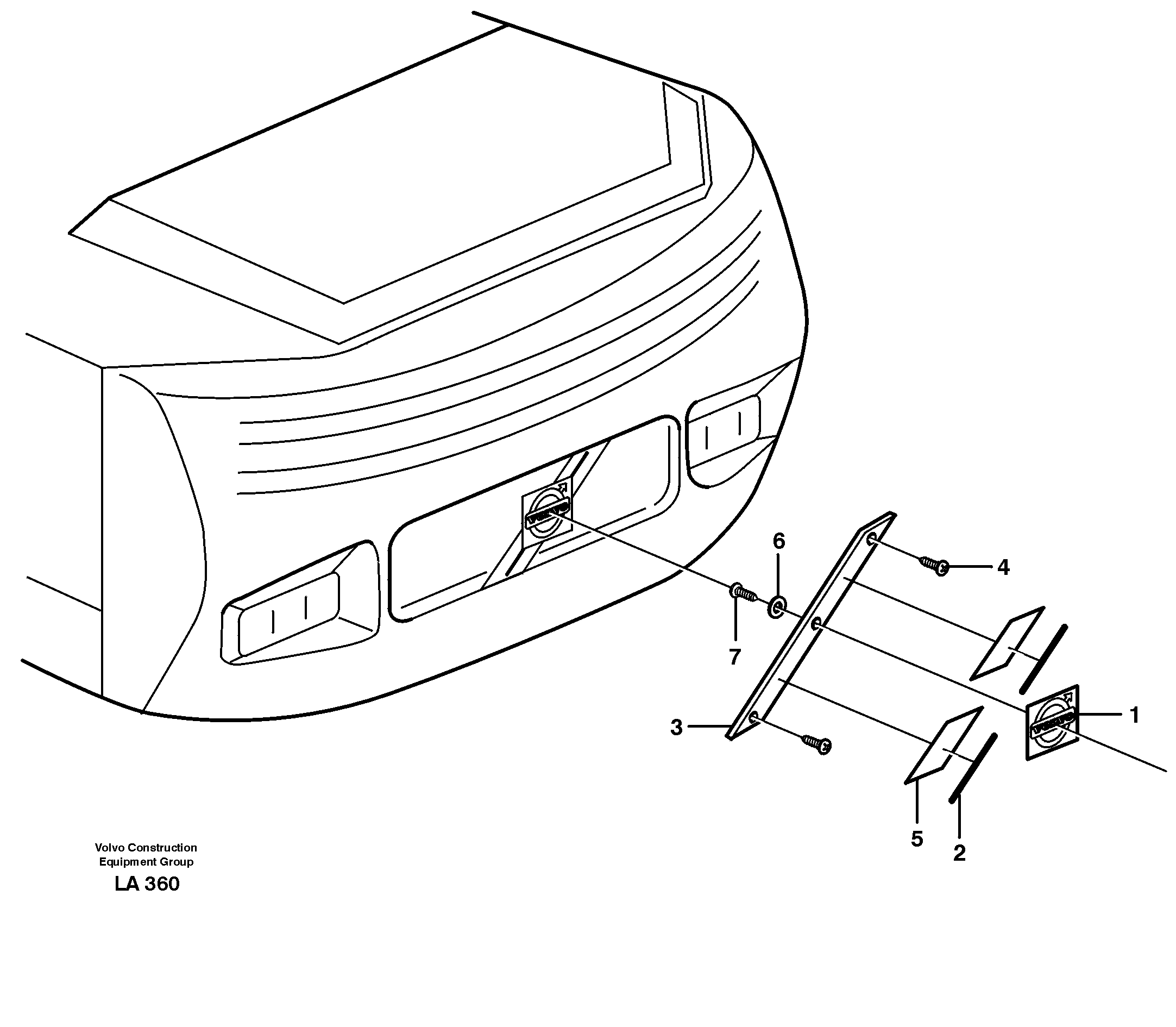 Схема запчастей Volvo EW150C - 28223 Sign plates and transfer,outer location EW150C SER NO 689-