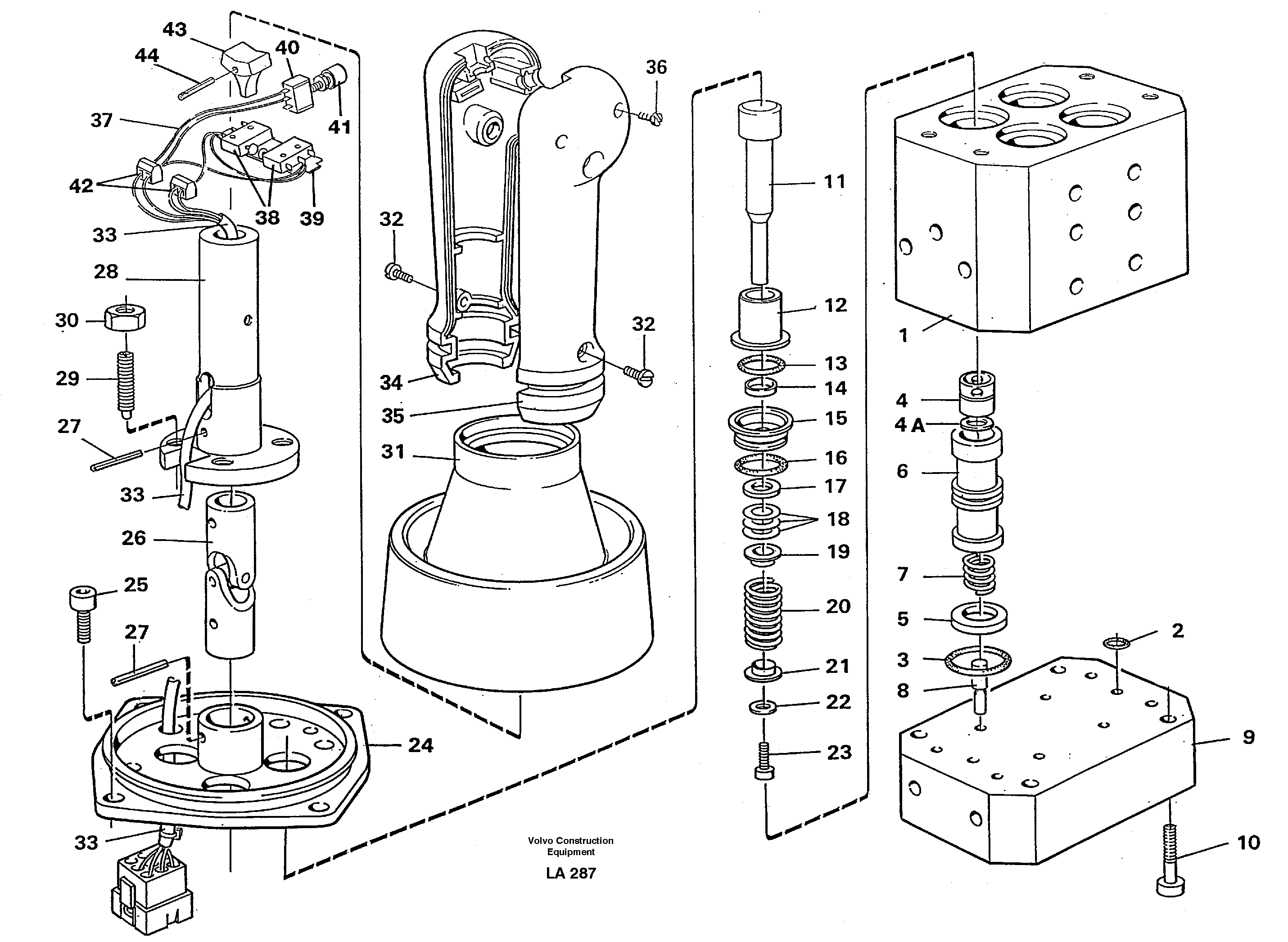 Схема запчастей Volvo EW150C - 37786 Control pressure valve EW150C SER NO 689-