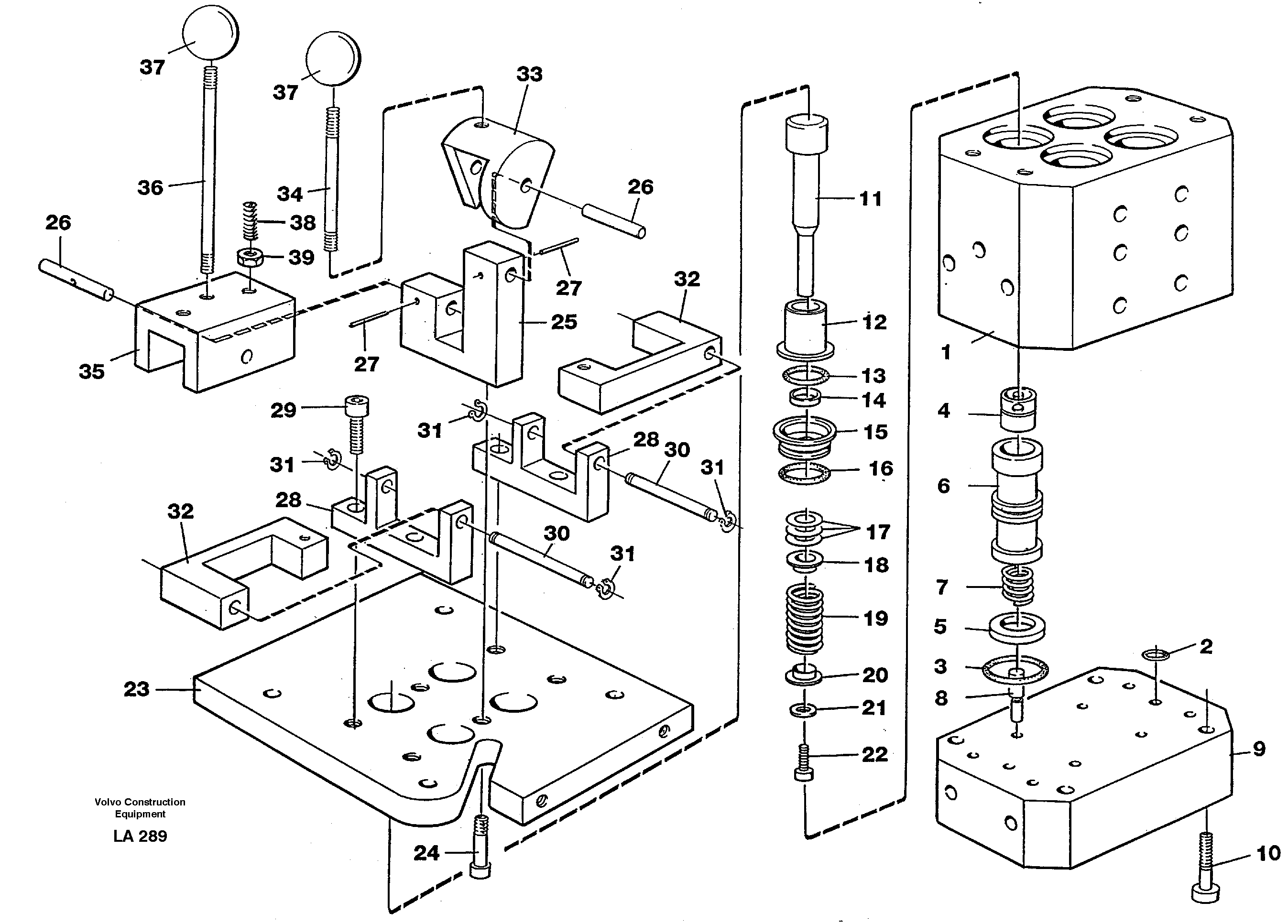 Схема запчастей Volvo EW150C - 37788 Control pressure valve EW150C SER NO 689-