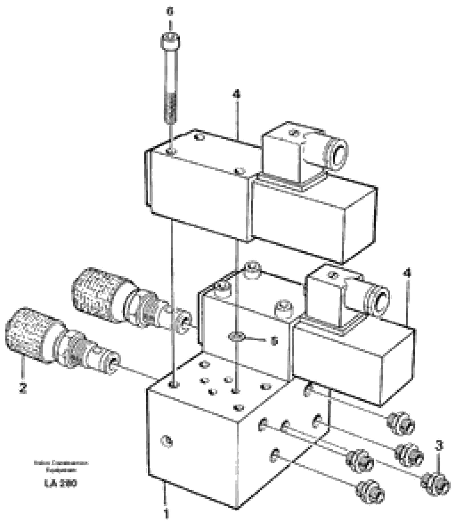 Схема запчастей Volvo EW150C - 37952 Control block, end pos. dampening EW150C SER NO 689-