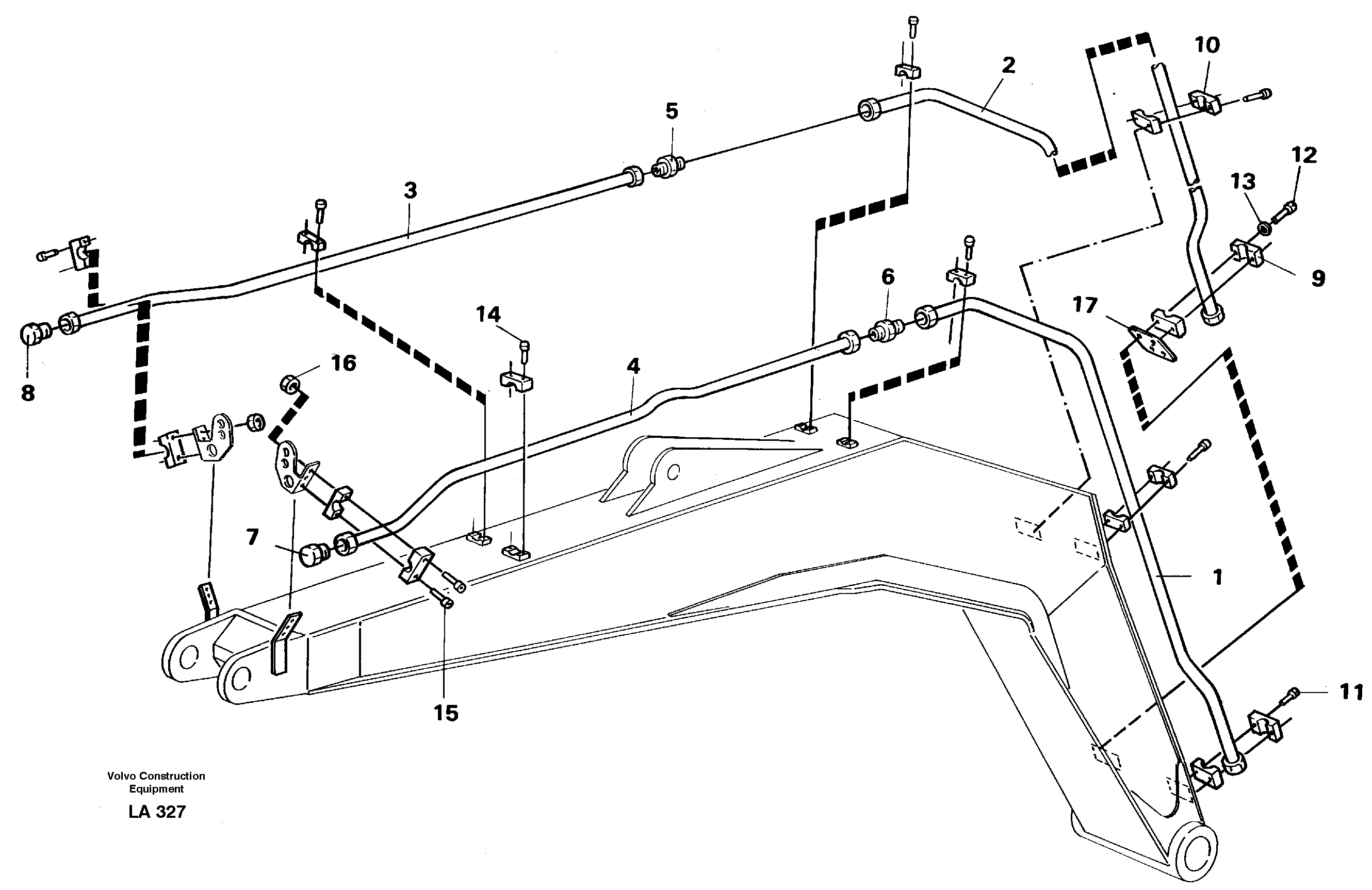 Схема запчастей Volvo EW150C - 105724 Hydr, hammer, boom EW150C SER NO 689-