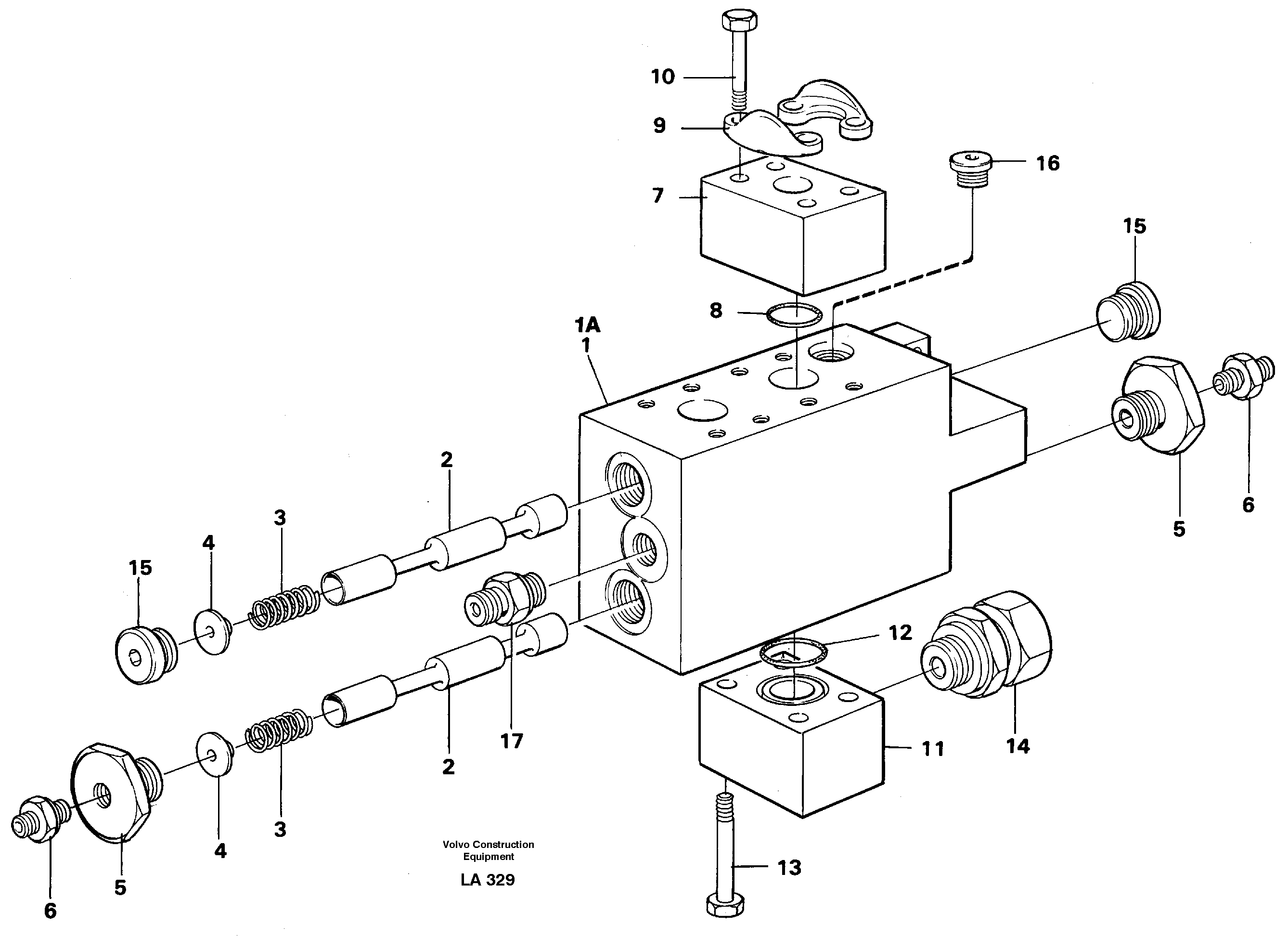 Схема запчастей Volvo EW150C - 46086 Operating valve, hammer/shears EW150C SER NO 689-