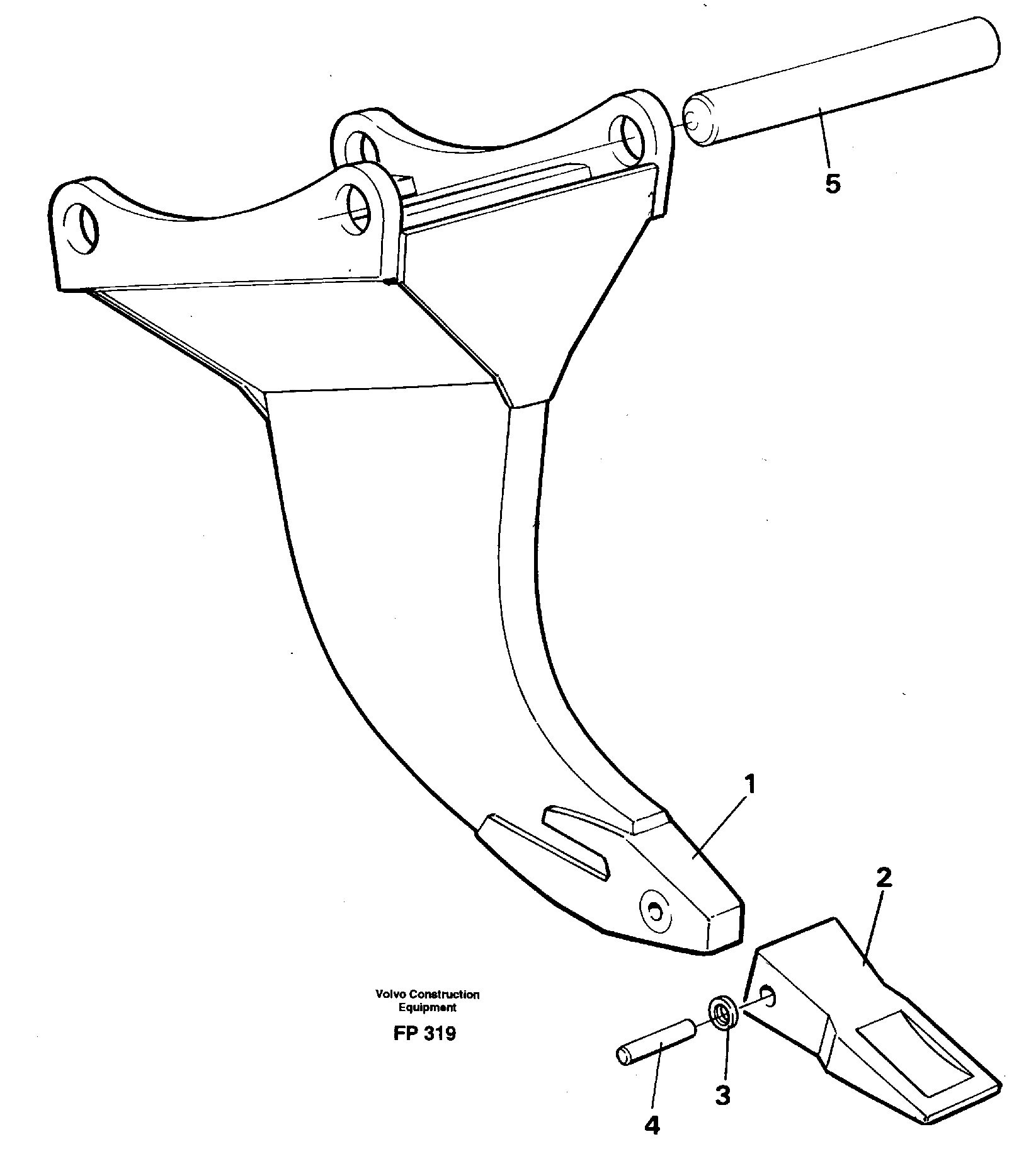 Схема запчастей Volvo EW150C - 31349 Рыхлитель EW150C ?KERMAN ?KERMAN EW150C SER NO - 688
