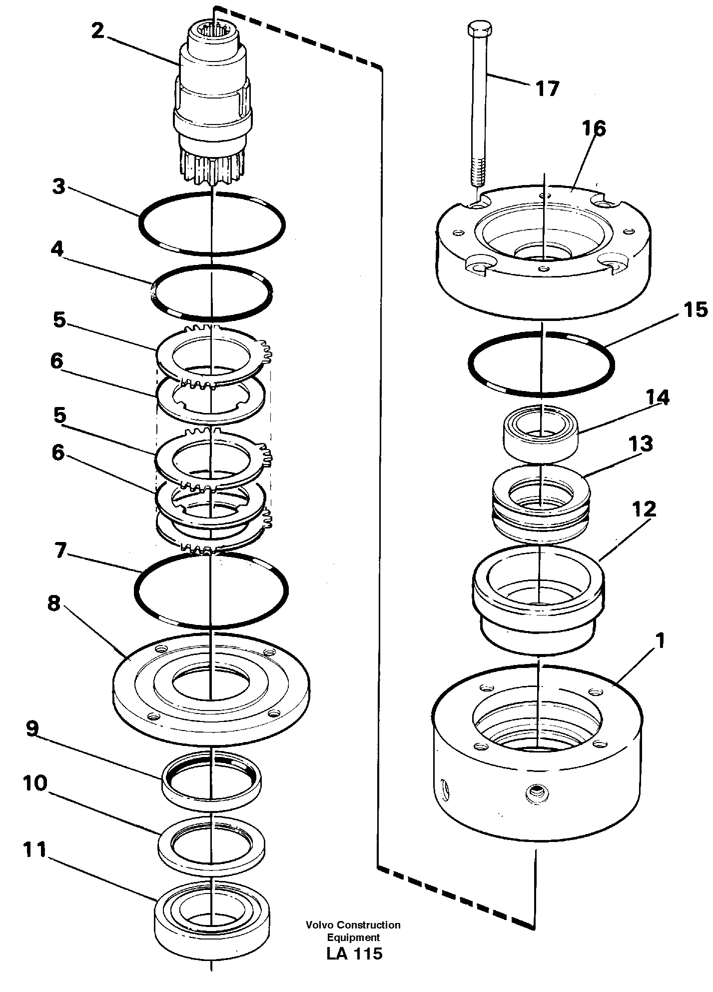Схема запчастей Volvo EW150C - 27813 Slewing brake EW150C SER NO 689-