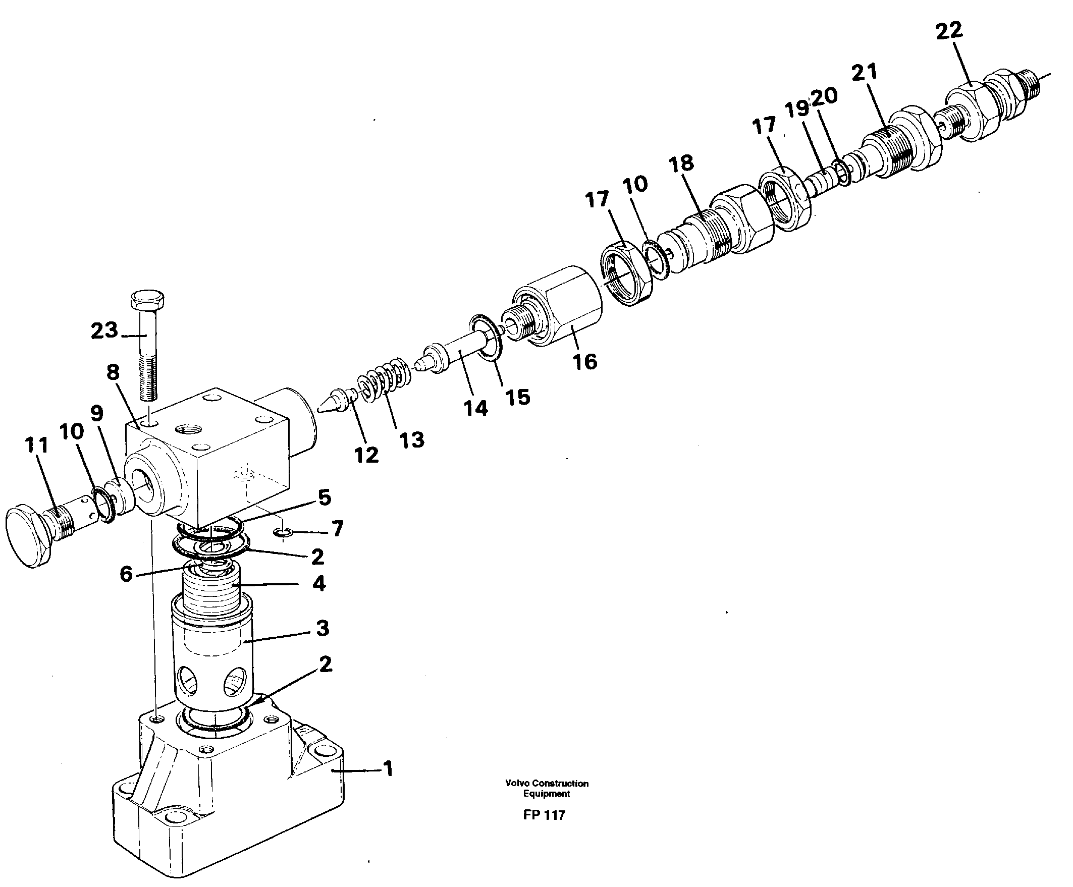 Схема запчастей Volvo EW150C - 10542 Pressure limiting valve EW150C ?KERMAN ?KERMAN EW150C SER NO - 688