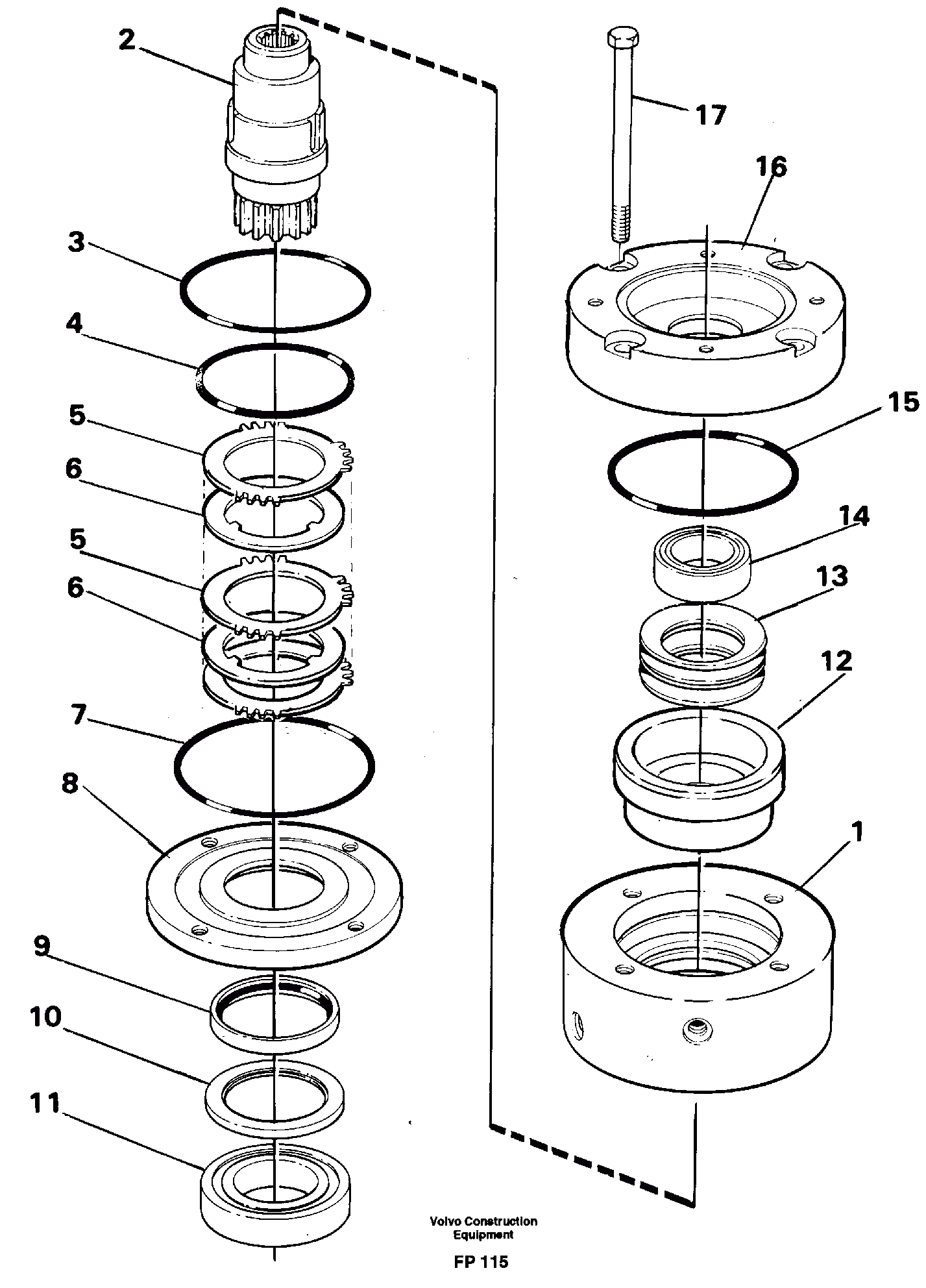 Схема запчастей Volvo EW150C - 31449 Slewing brake EW150C ?KERMAN ?KERMAN EW150C SER NO - 688