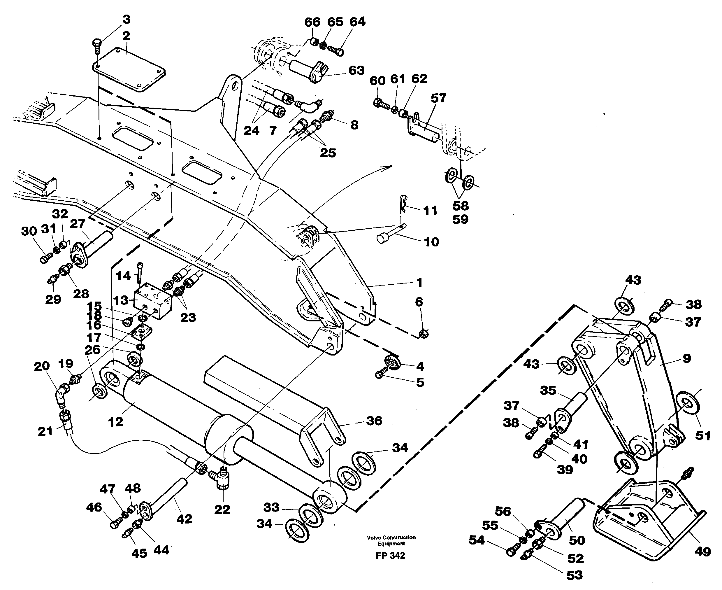 Схема запчастей Volvo EW150C - 10544 Stabilisors flexible plates EW150C ?KERMAN ?KERMAN EW150C SER NO - 688