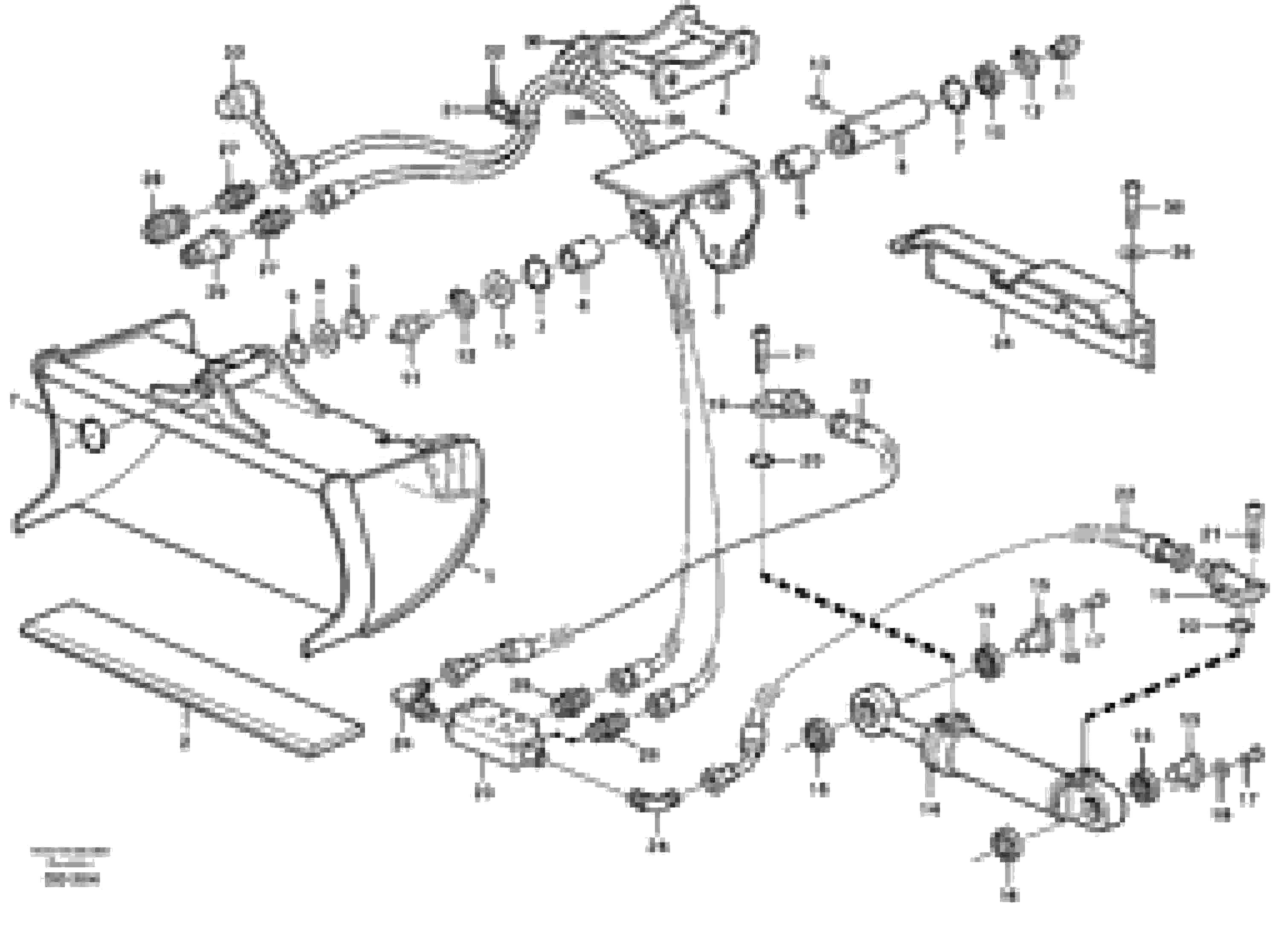 Схема запчастей Volvo EW230B - 45147 Planing bucket ATTACHMENTS ATTACHMENTS BUCKETS