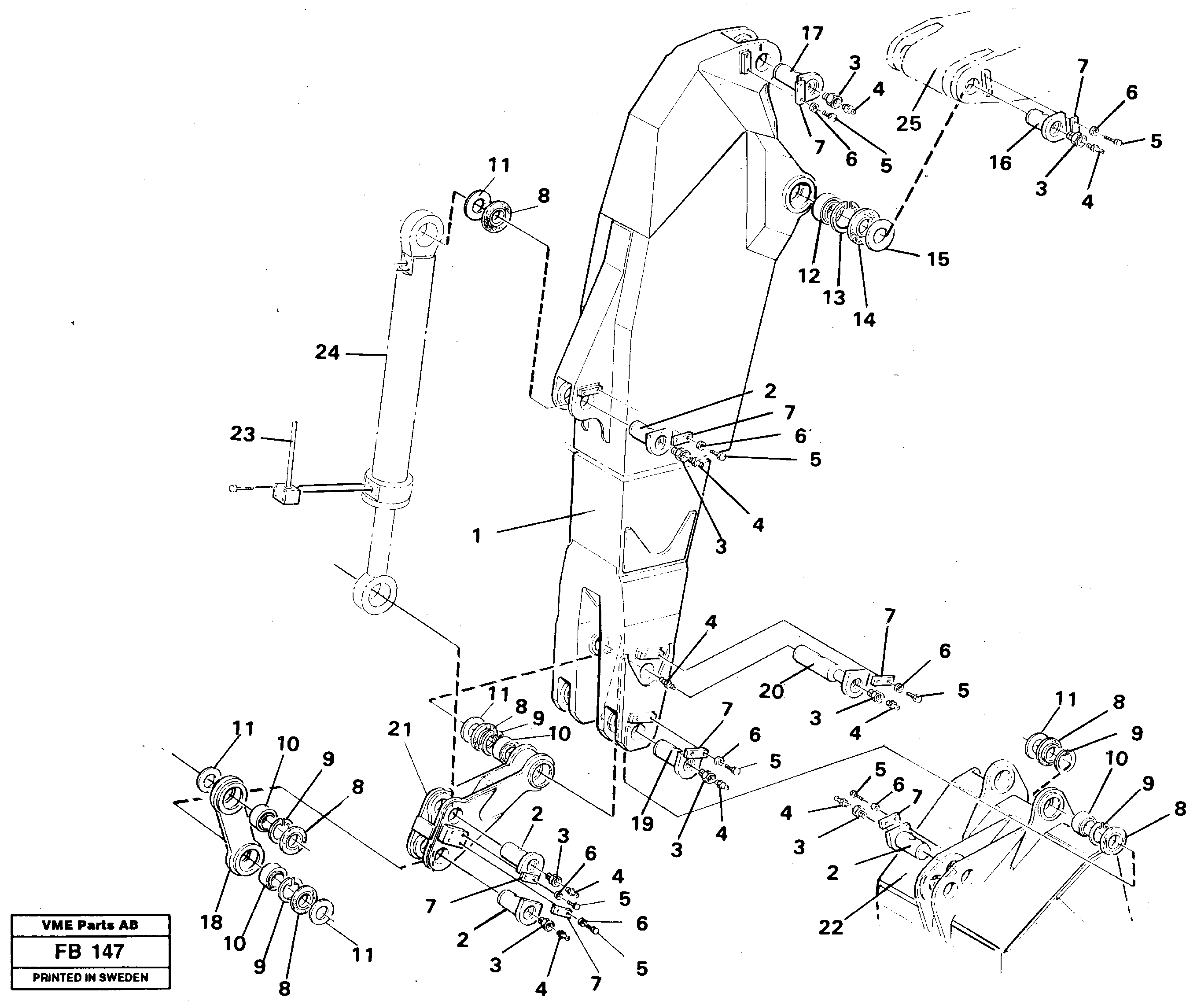 Схема запчастей Volvo EW230B - 31365 Backhoe dipper arm 2.80m EW230B ?KERMAN ?KERMAN EW230B