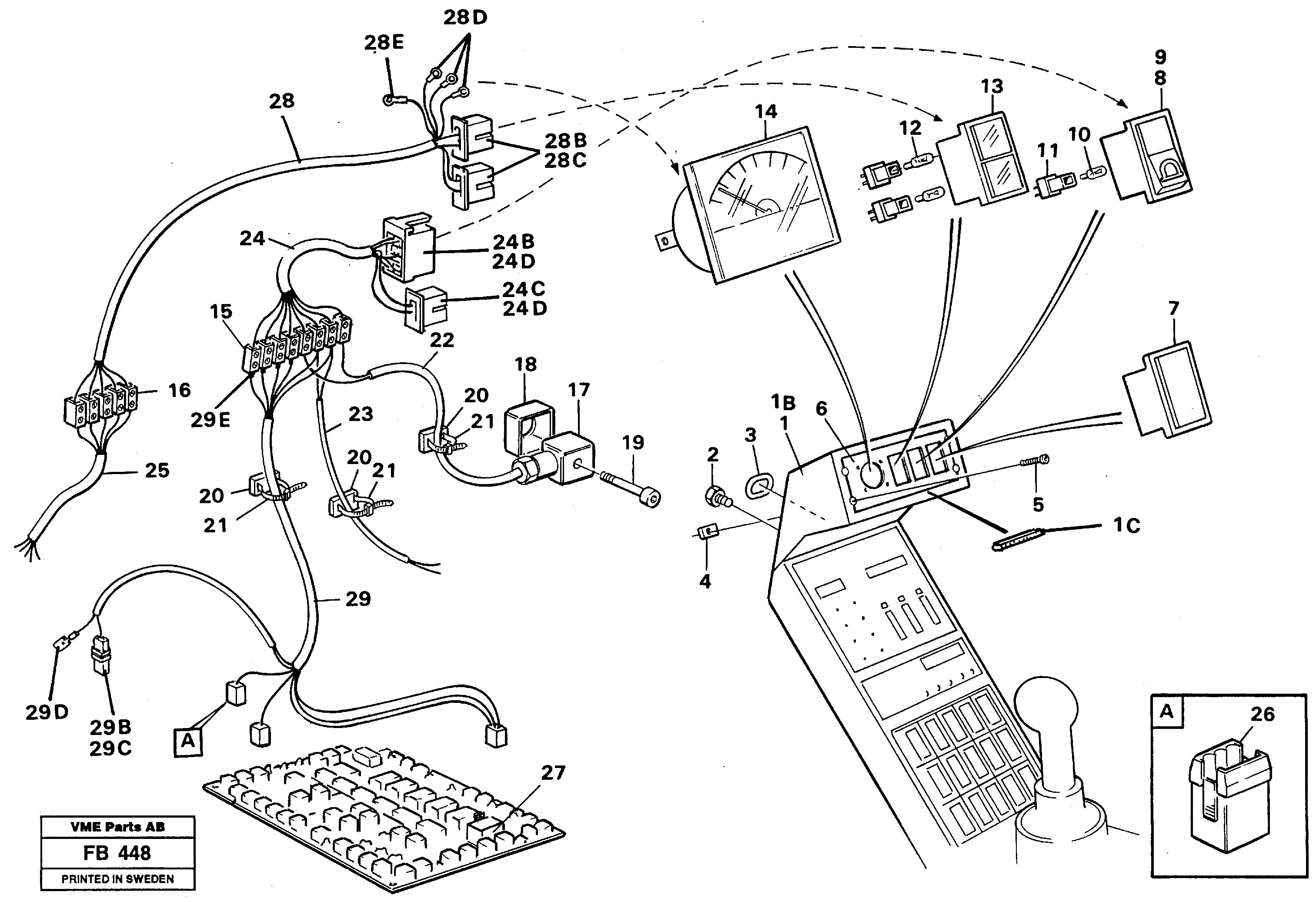 Схема запчастей Volvo EW230B - 35388 Magnet equipment Ohio, instrument box, cab EW230B ?KERMAN ?KERMAN EW230B