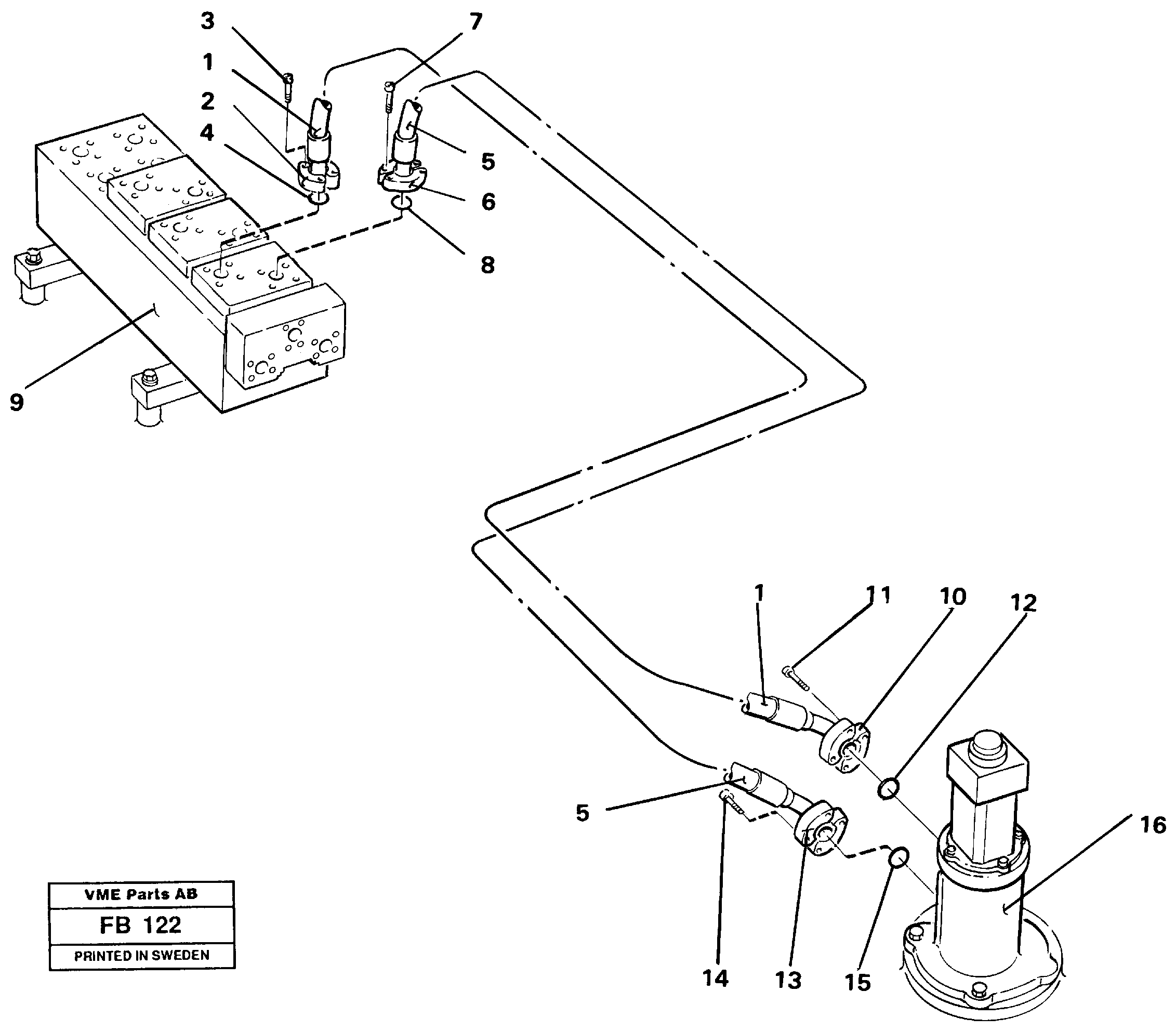 Схема запчастей Volvo EW230B - 31262 Hydraulic system Transport EW230B ?KERMAN ?KERMAN EW230B