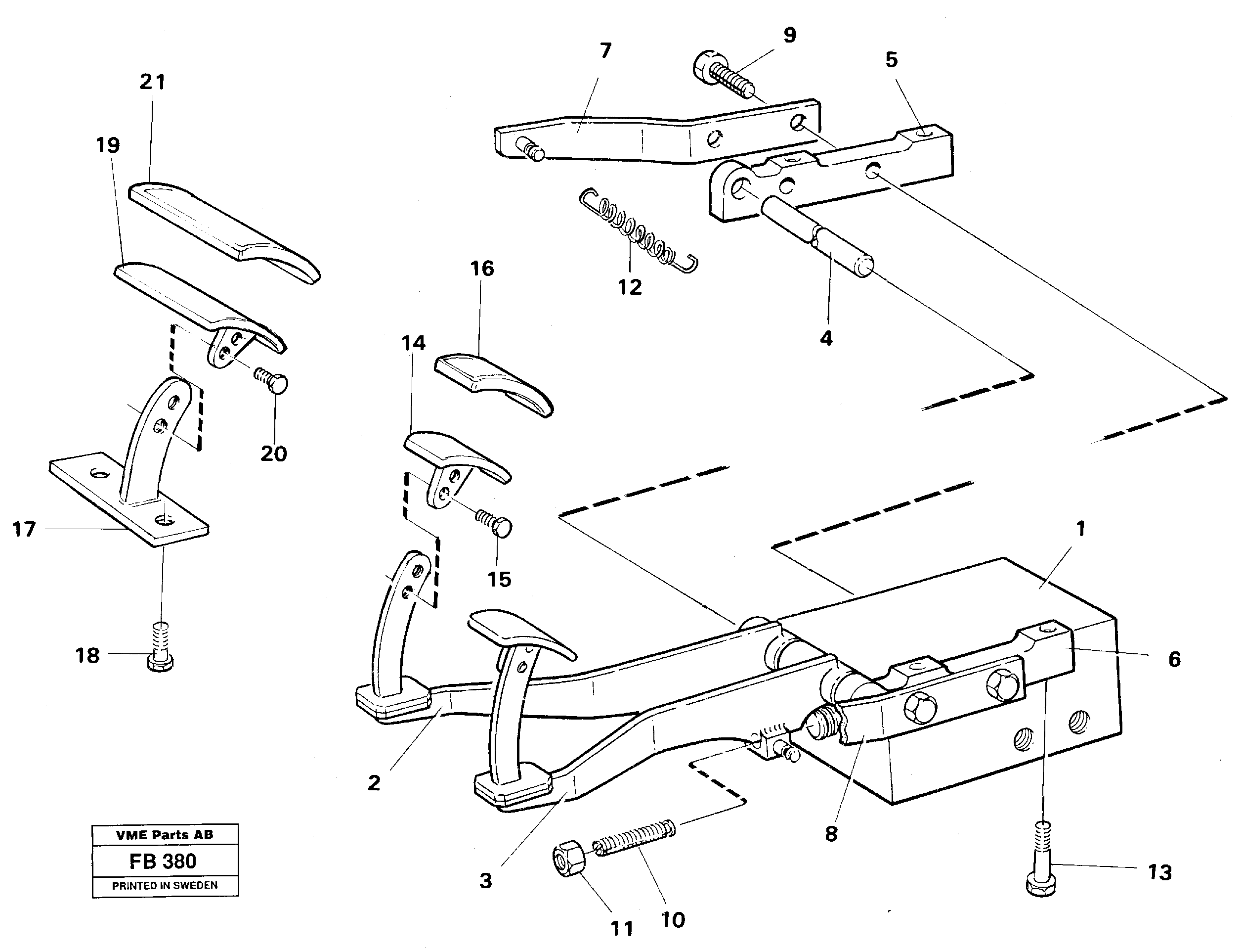 Схема запчастей Volvo EW230B - 35396 Pedal valve with foot rest EW230B ?KERMAN ?KERMAN EW230B