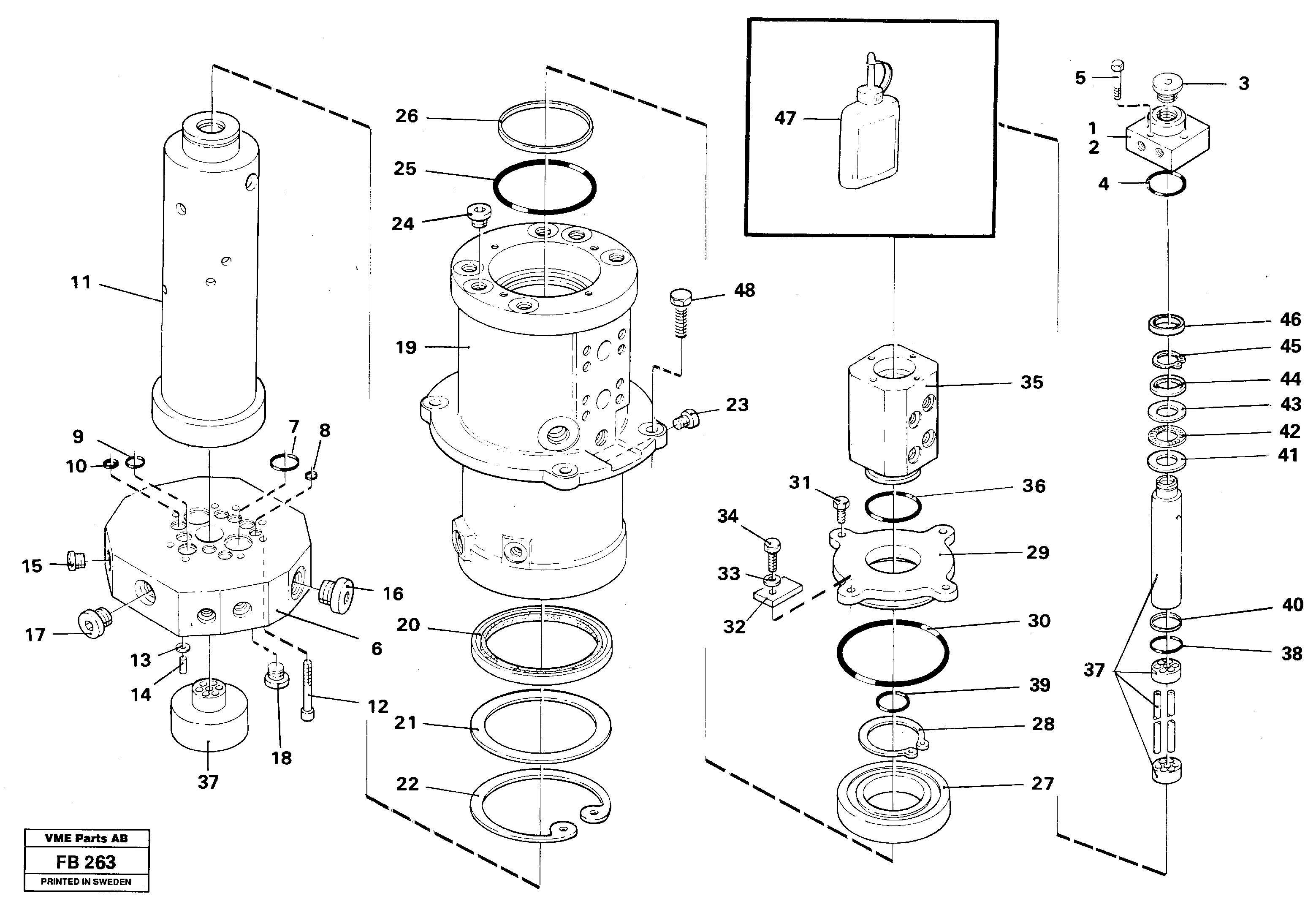 Схема запчастей Volvo EW230B - 54339 Шарнир поворотный EW230B ?KERMAN ?KERMAN EW230B