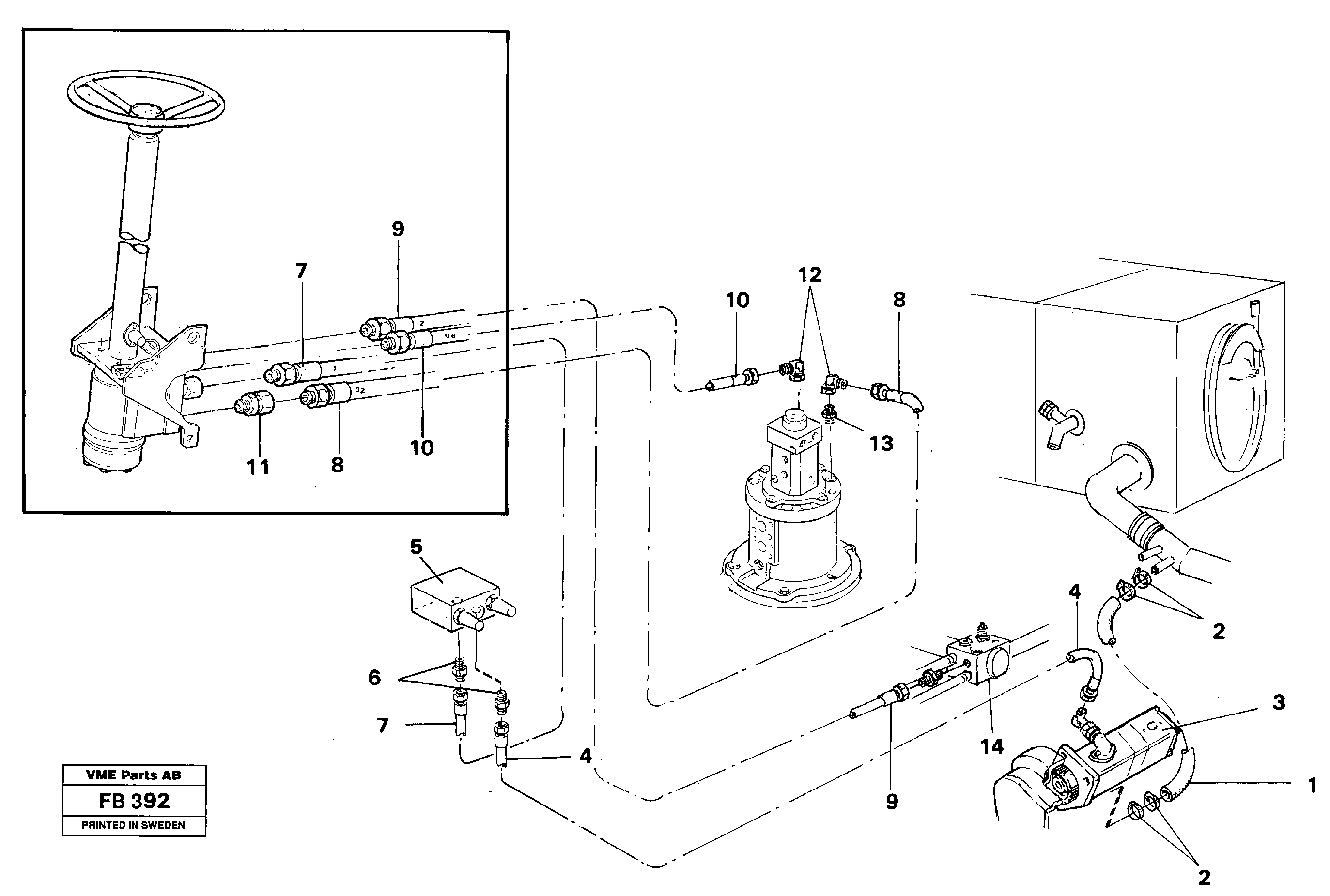 Схема запчастей Volvo EW230B - 83567 Рулевая система EW230B ?KERMAN ?KERMAN EW230B